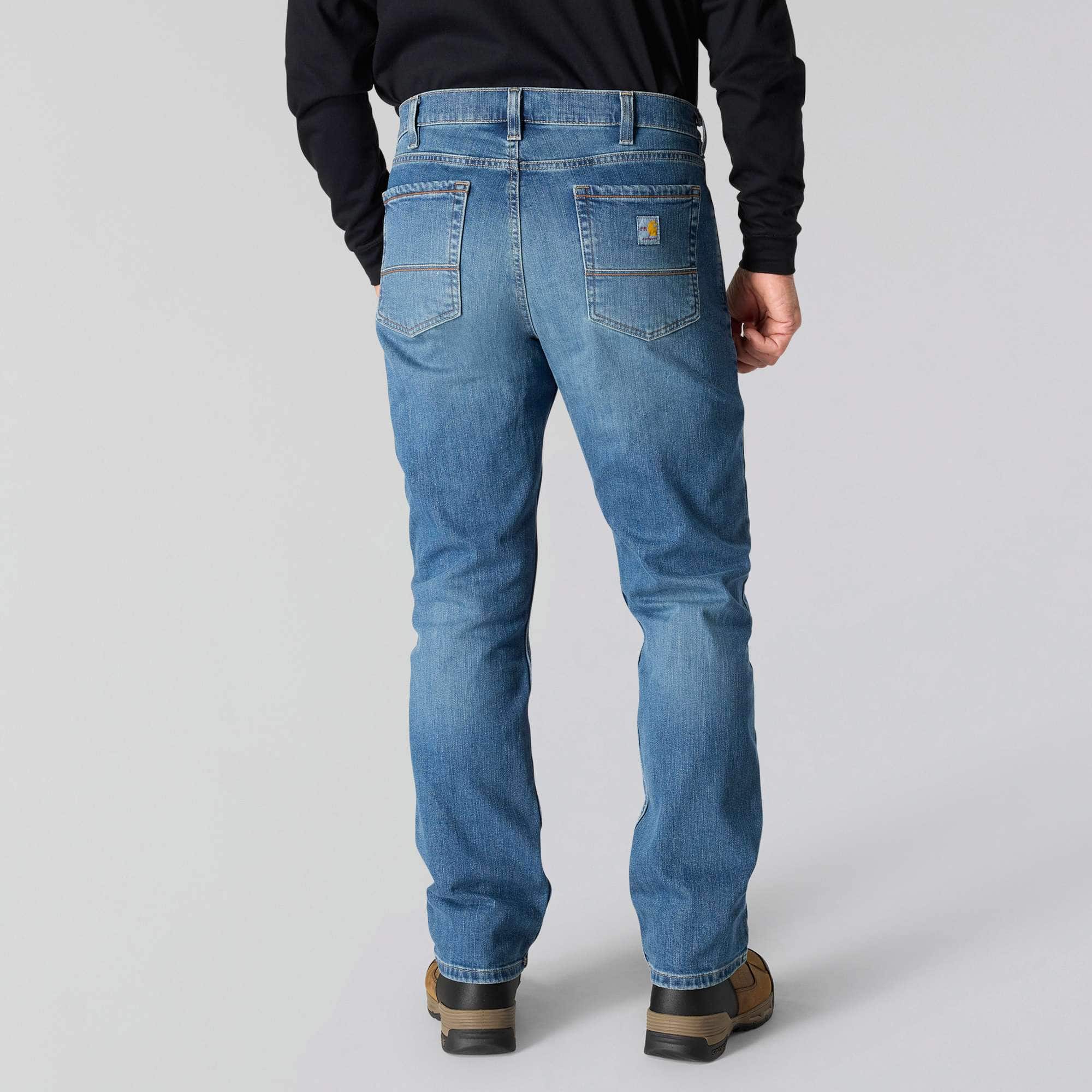 Men's fr relaxed fit straight leg rugged flex™ jeans - flame resistant jeans