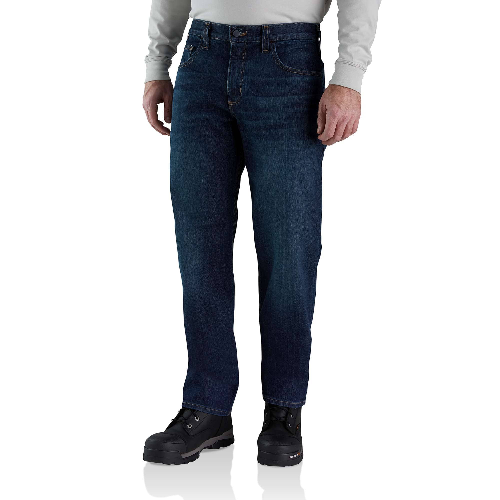 Men's fr relaxed fit straight leg rugged flex™ jeans - flame resistant jeans