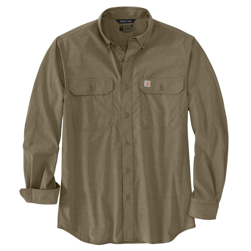 Men's force sun defender™ chambray relaxed fit long sleeve shirt - sun protection shirts