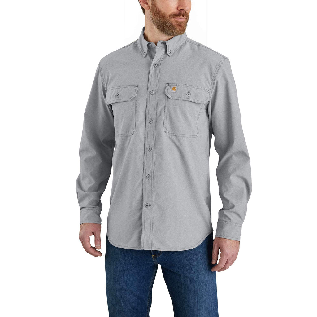 Men's force sun defender™ chambray relaxed fit long sleeve shirt - sun protection shirts
