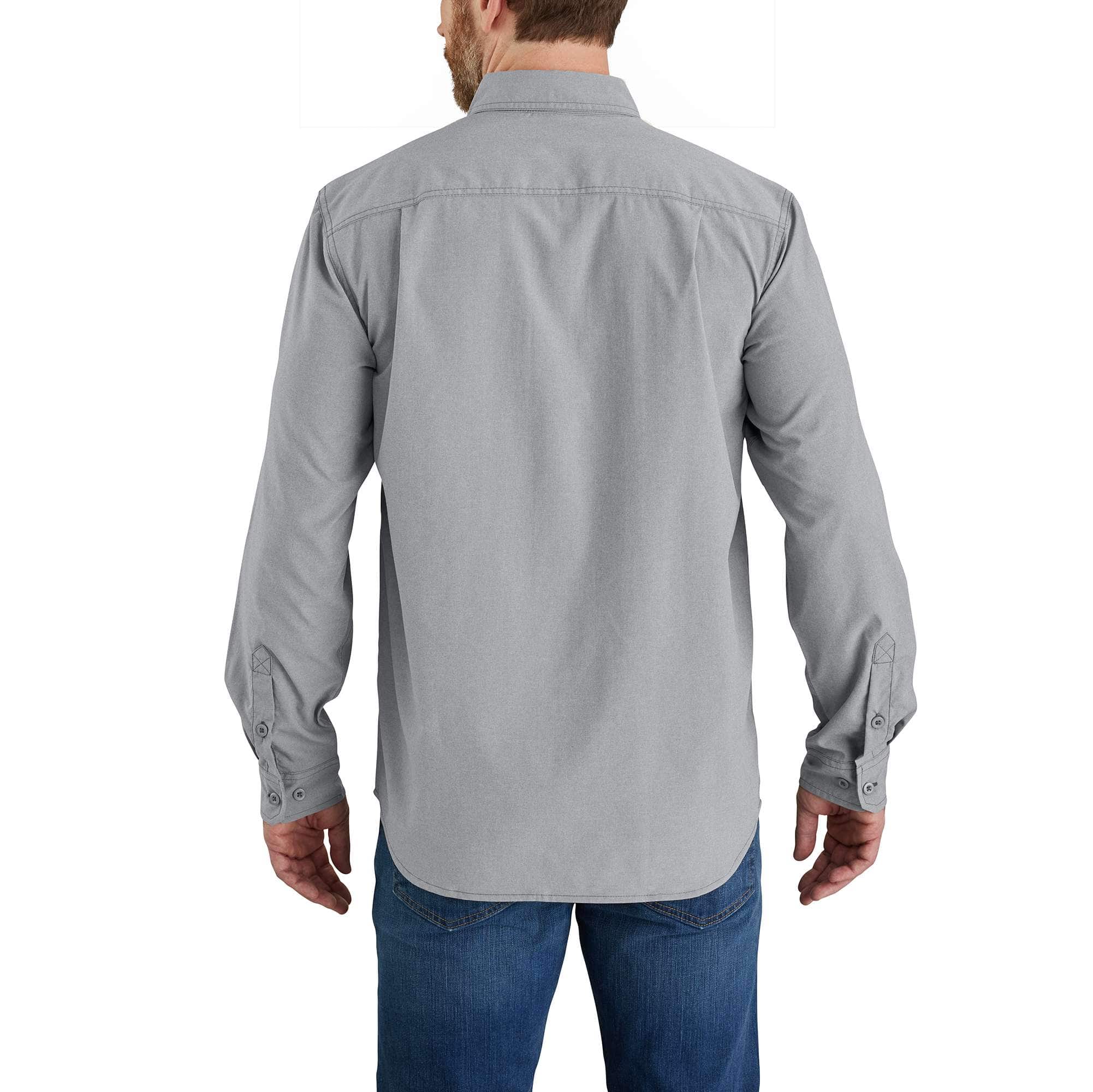 Men's force sun defender™ chambray relaxed fit long sleeve shirt - sun protection shirts