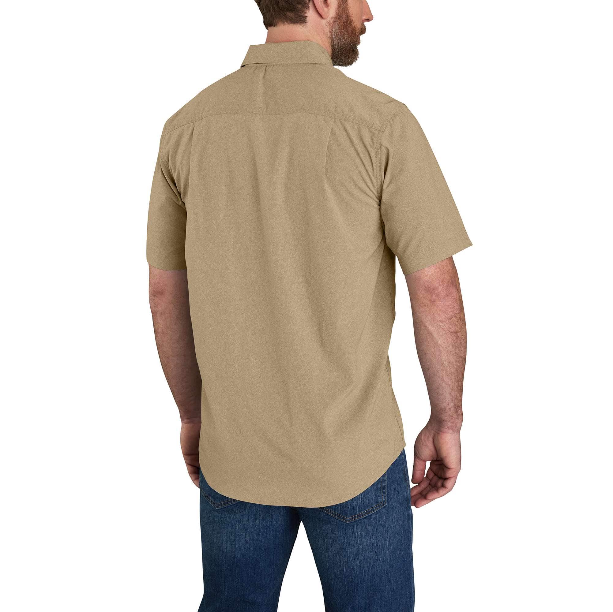 Men's force sun defender™ chambray relaxed fit short sleeve shirt - sun protection shirts