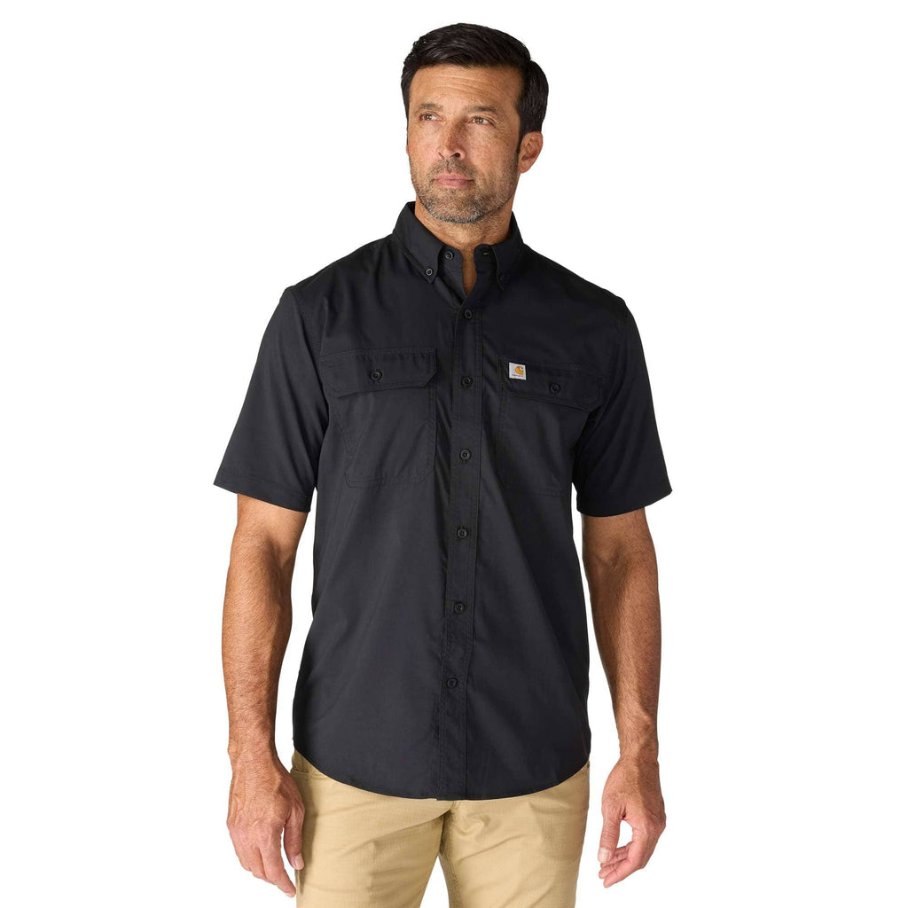 Men's force sun defender™ chambray relaxed fit short sleeve shirt - sun protection shirts