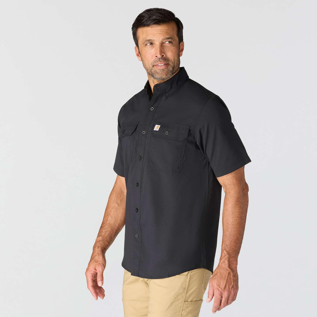 Men's force sun defender™ chambray relaxed fit short sleeve shirt - sun protection shirts