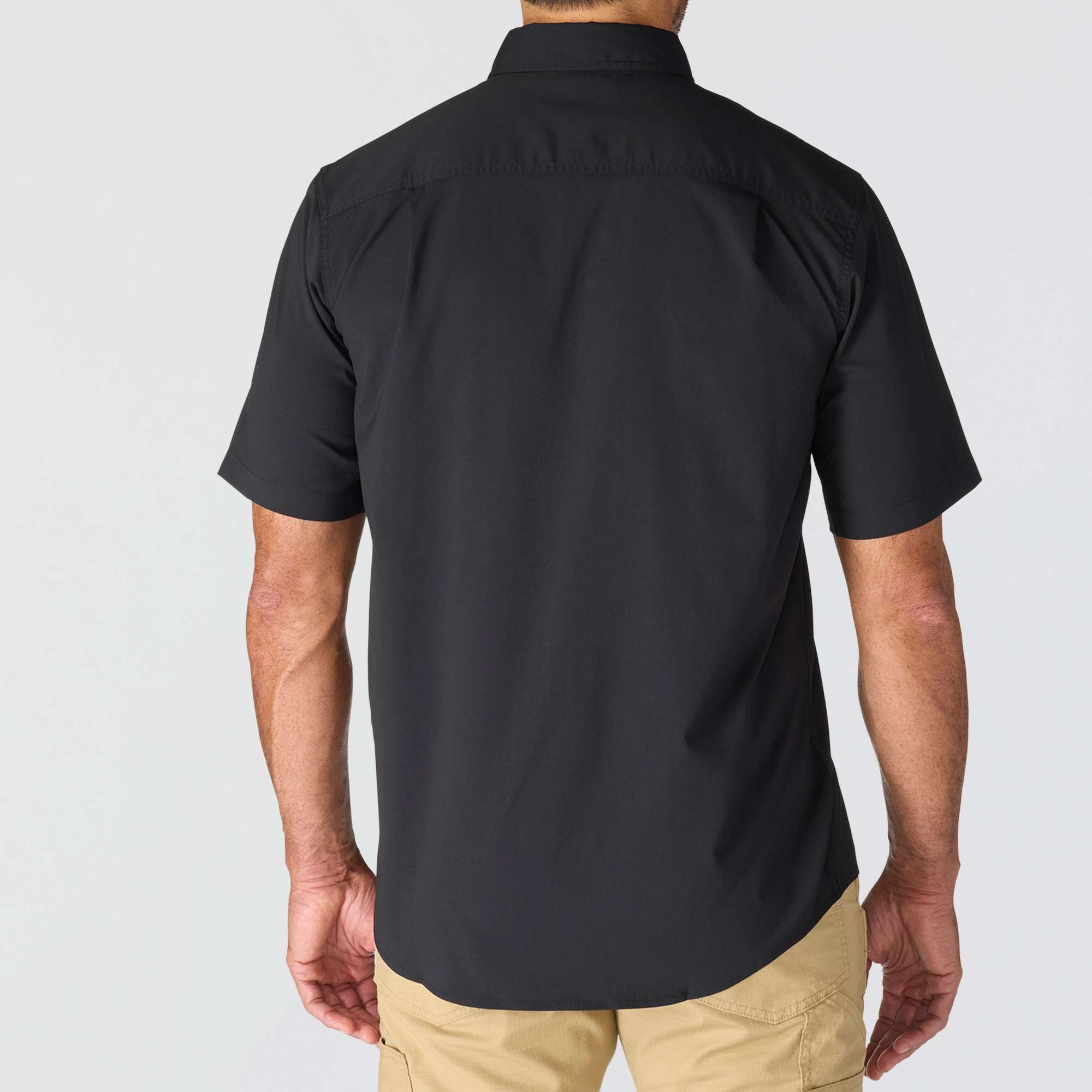 Men's force sun defender™ chambray relaxed fit short sleeve shirt - sun protection shirts