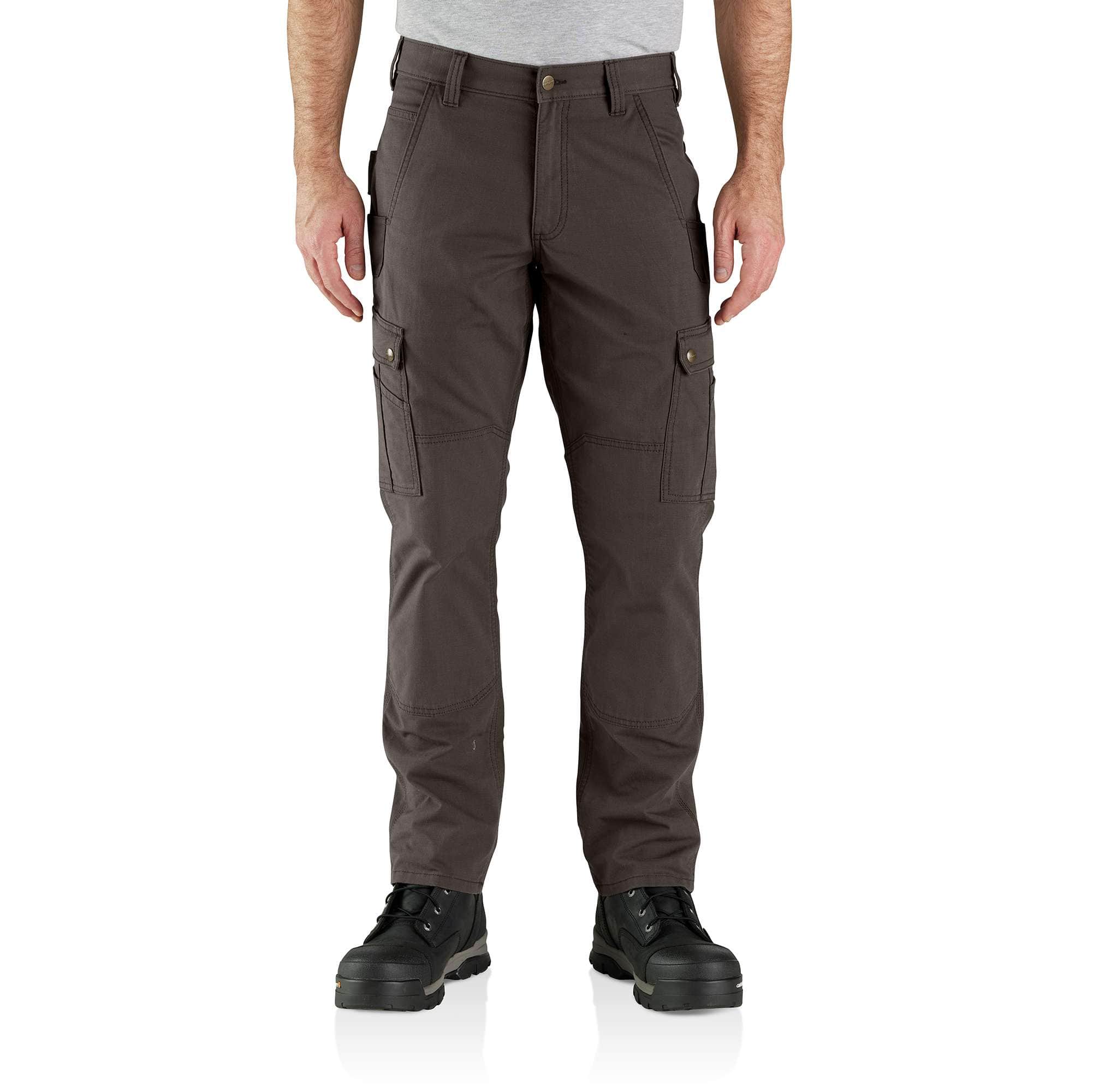 Relaxed straight ripstop double knee cargo pants - work pants
