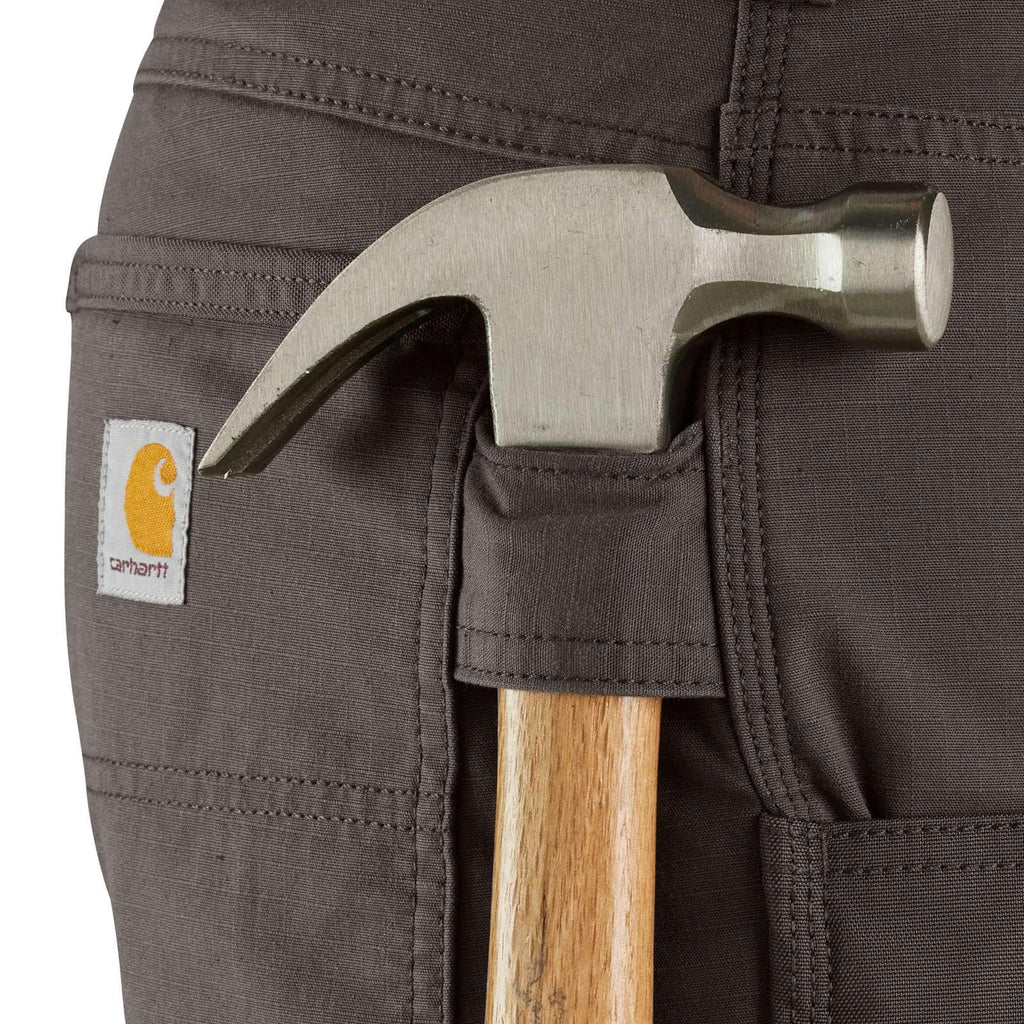 Relaxed straight ripstop double knee cargo pants - work pants