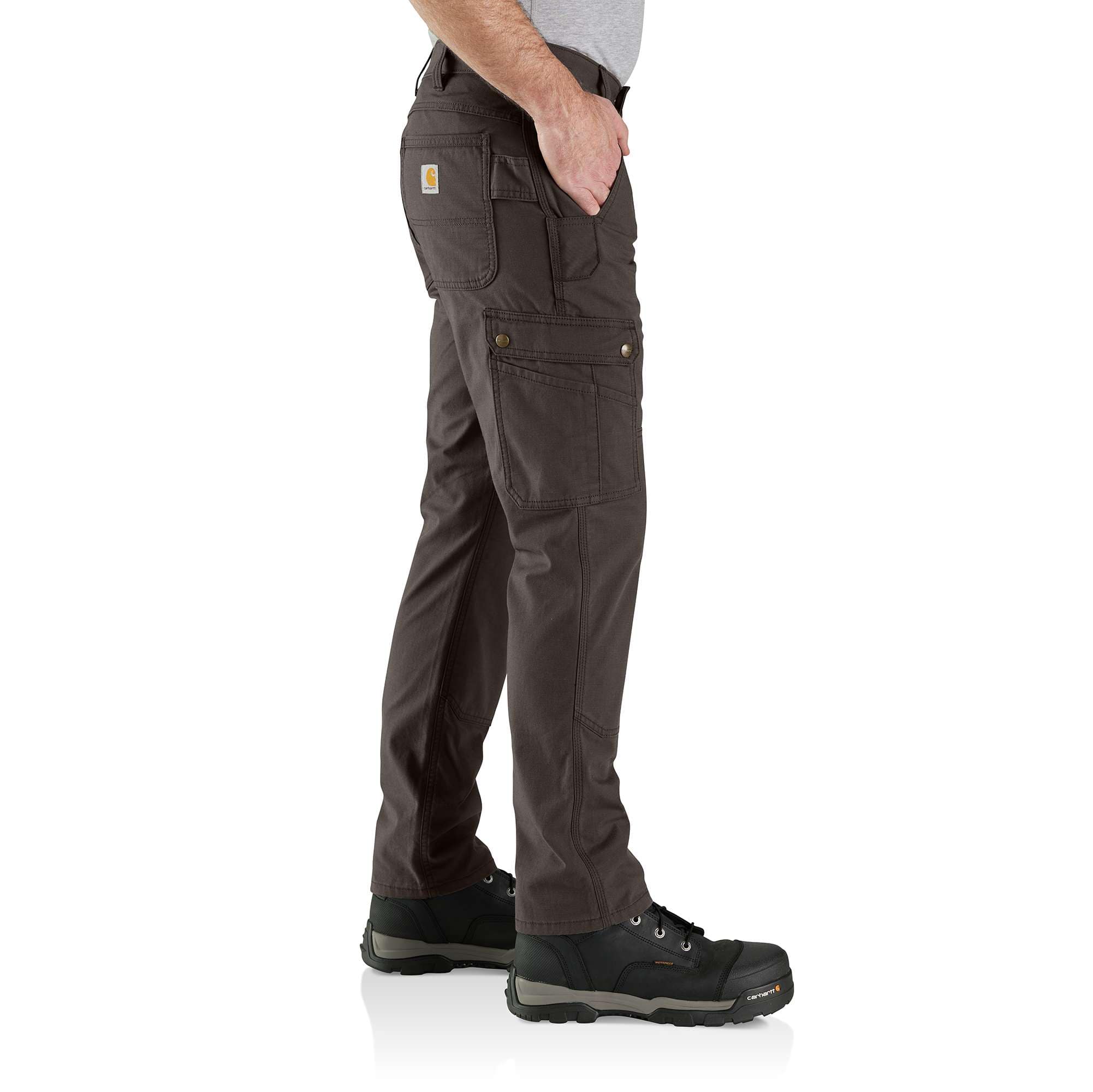 Relaxed straight ripstop double knee cargo pants - work pants