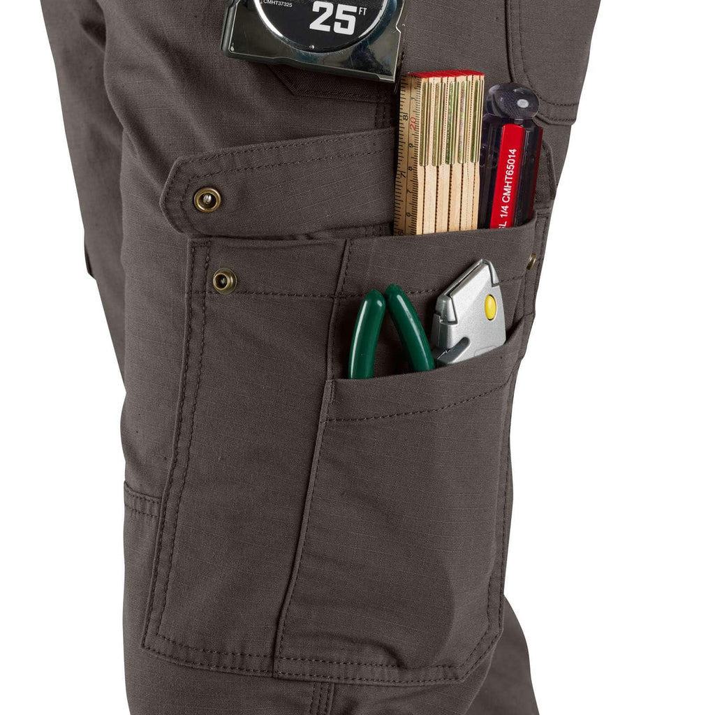 Relaxed straight ripstop double knee cargo pants - work pants