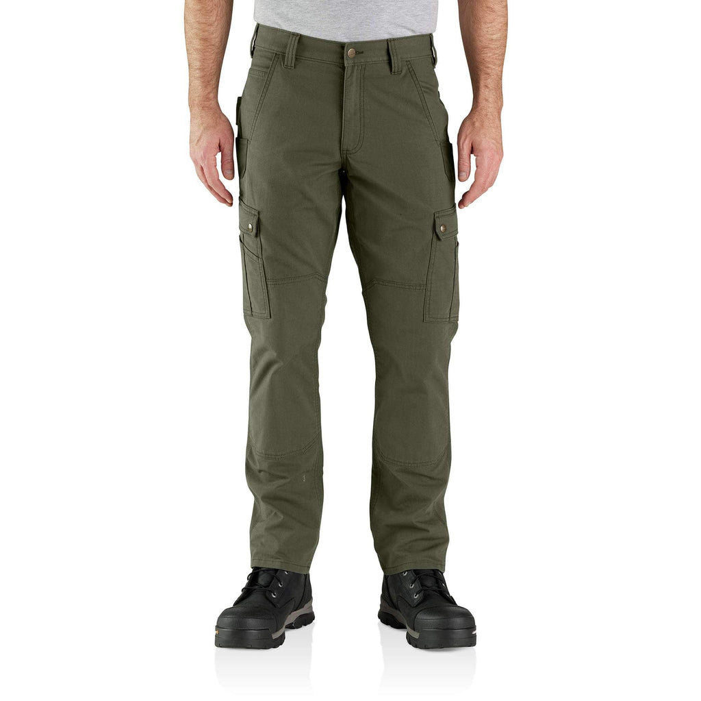 Relaxed straight ripstop double knee cargo pants - work pants