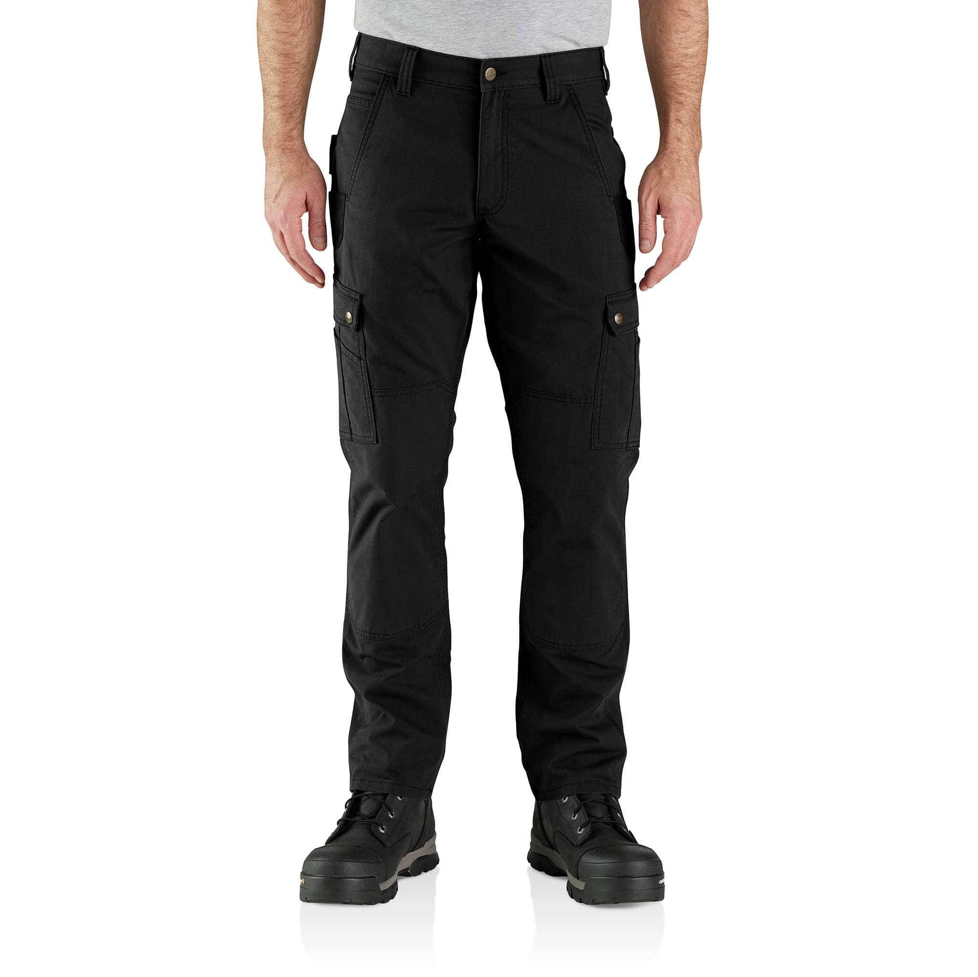 Relaxed straight ripstop double knee cargo pants - work pants