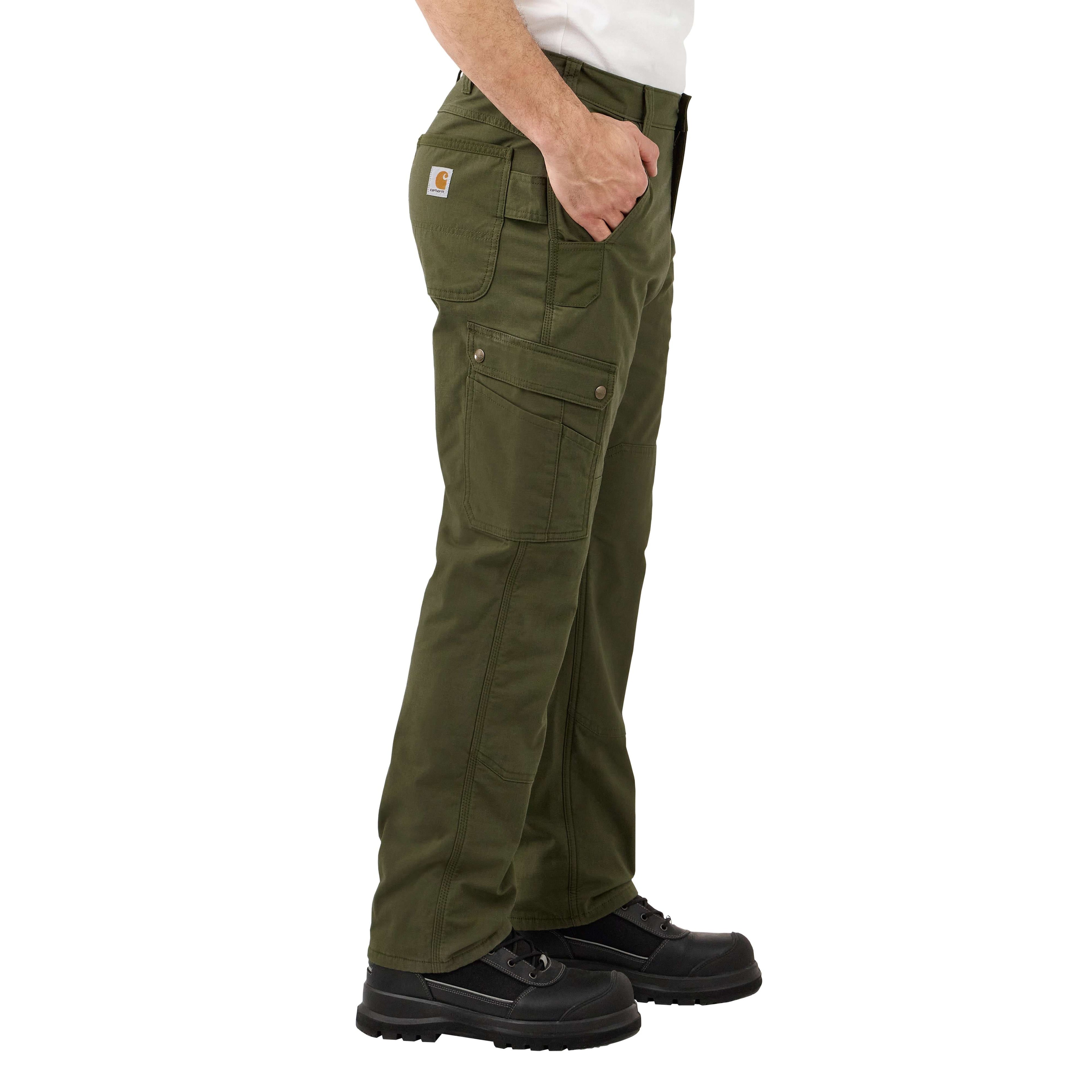 Relaxed straight ripstop lined cargo pants - work pants