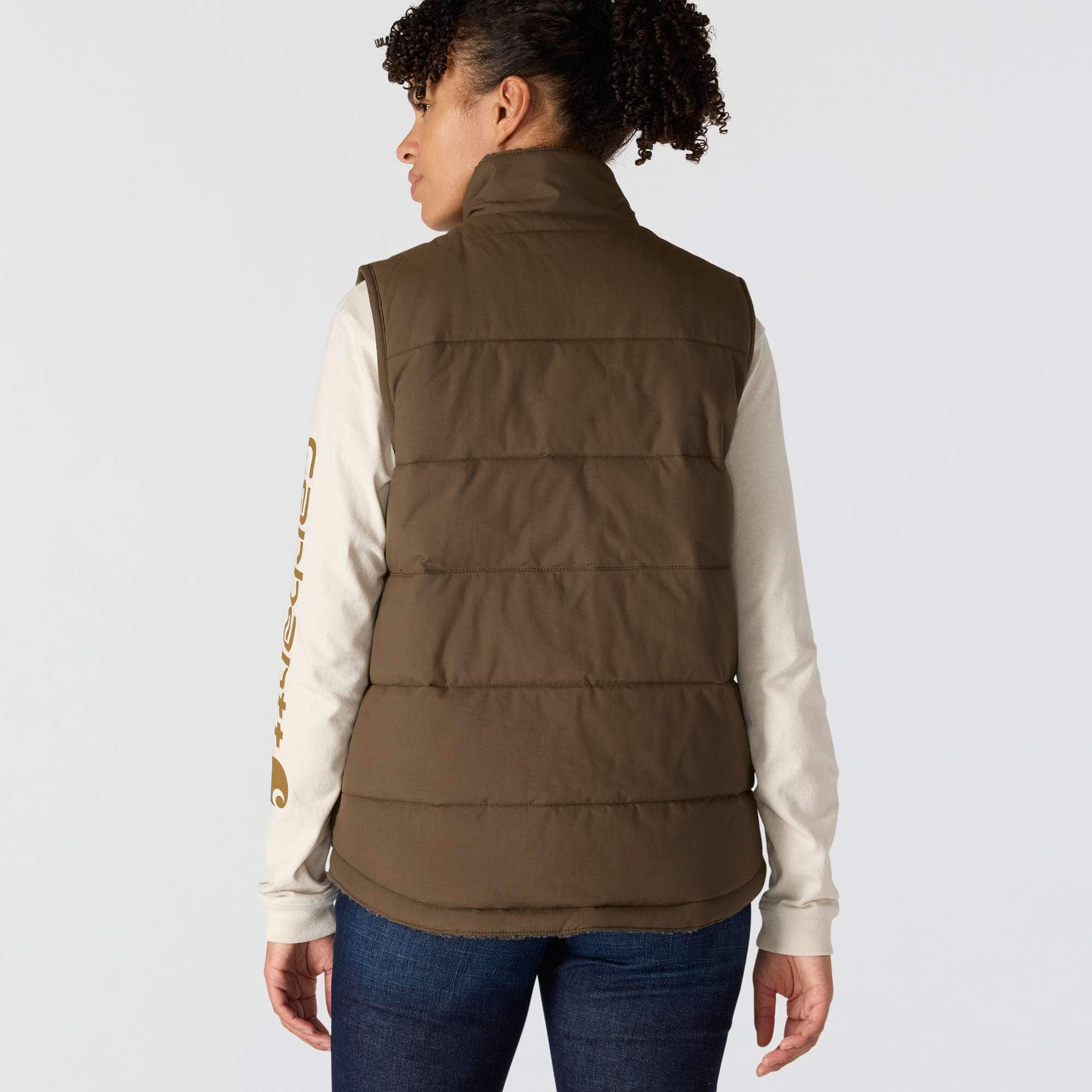 Women's montana insulated reversible water resistant puffer vest - rain defender vest