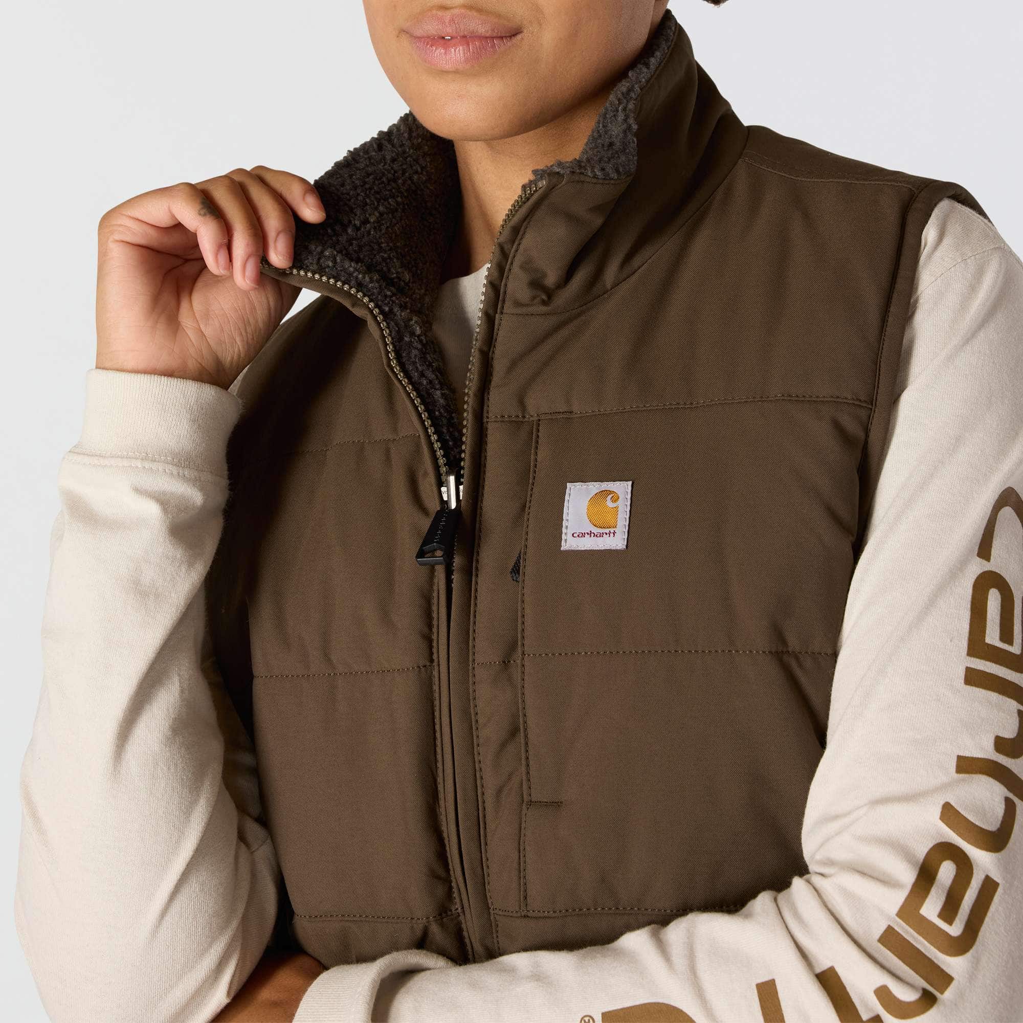Women's montana insulated reversible water resistant puffer vest - rain defender vest