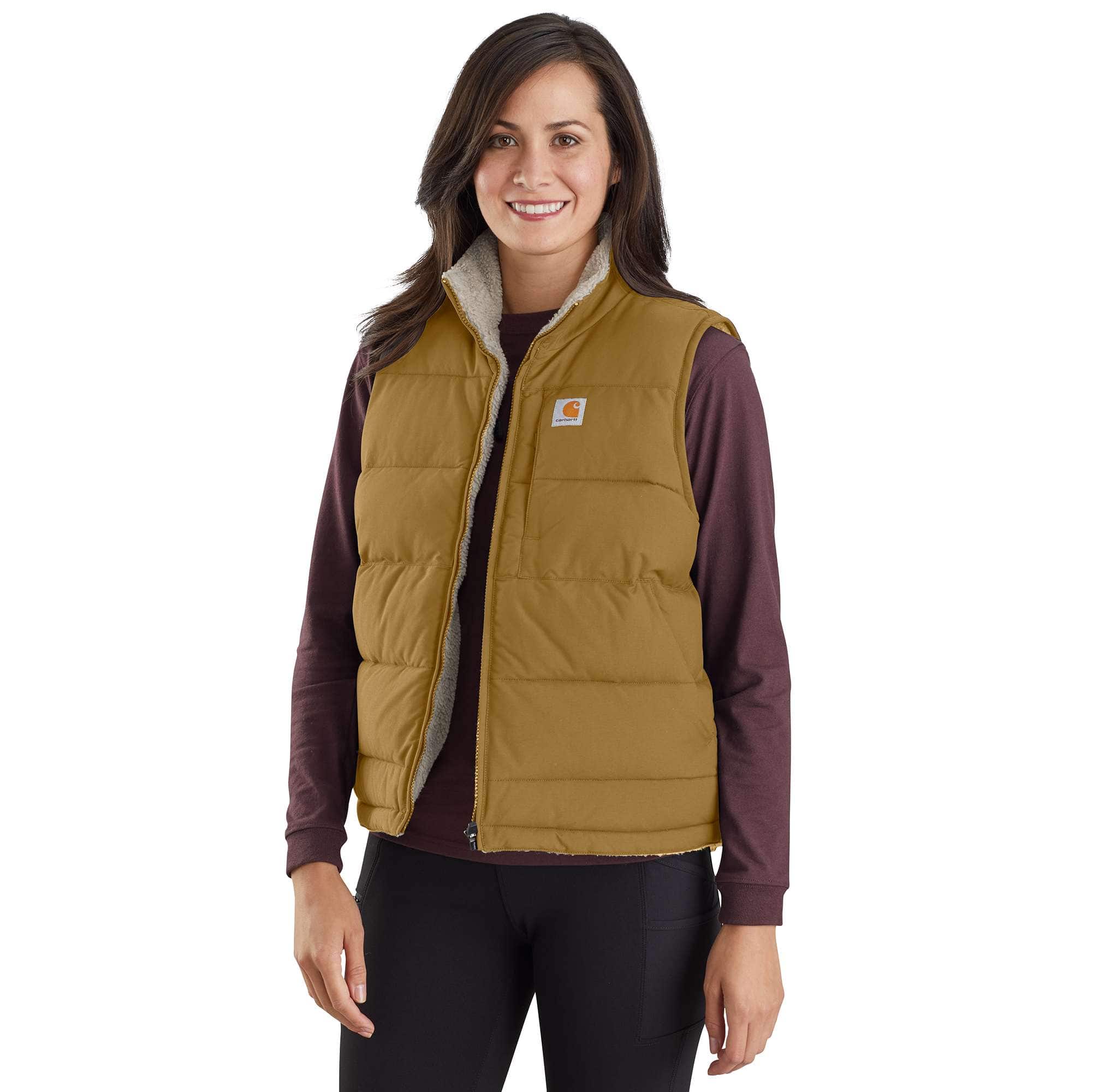 Women's montana insulated reversible water resistant puffer vest - rain defender vest