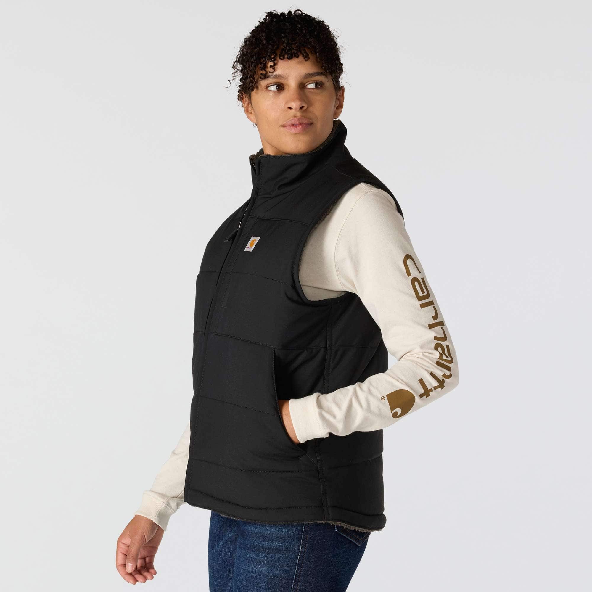 Women's montana insulated reversible water resistant puffer vest - rain defender vest