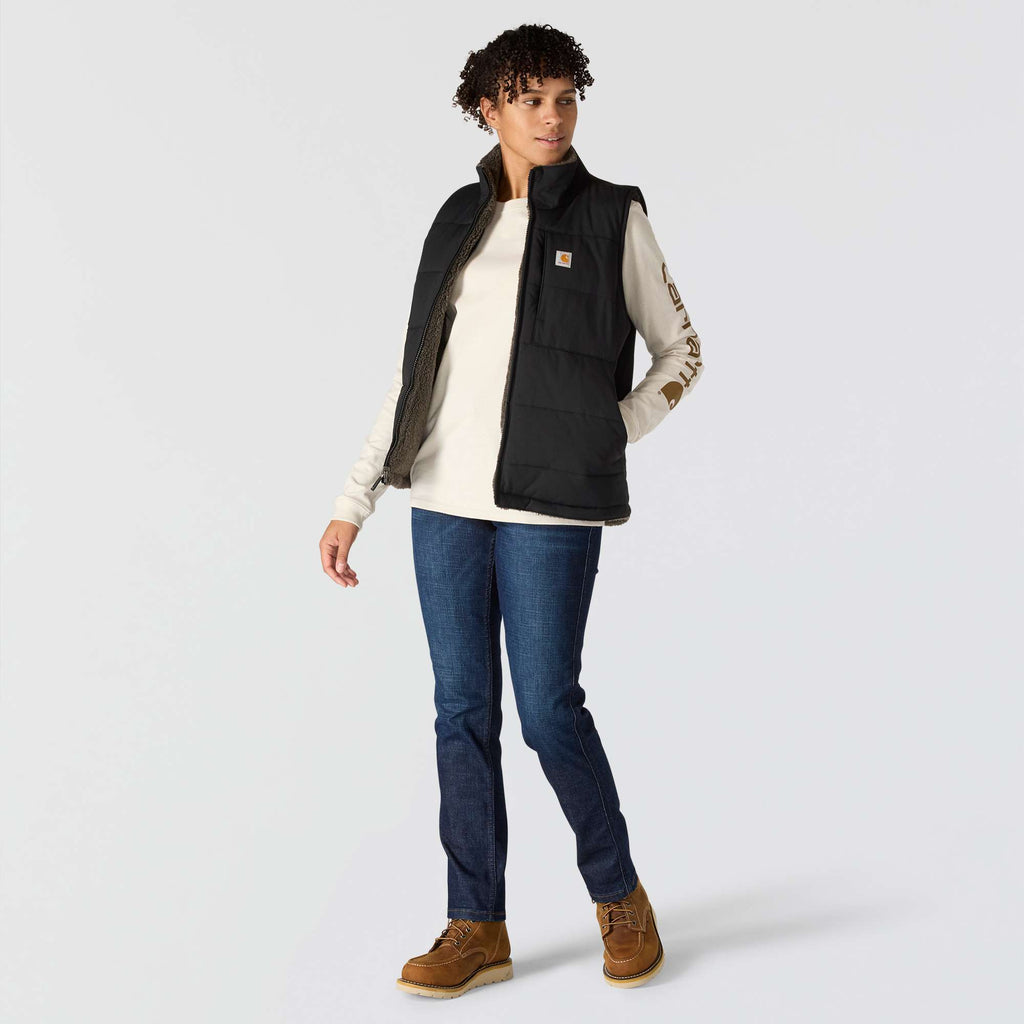 Women's montana insulated reversible water resistant puffer vest - rain defender vest