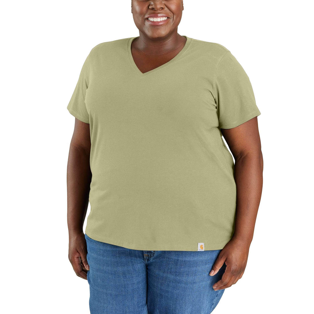 Women's tencel relaxed fit lightweight breathable v-neck t-shirt