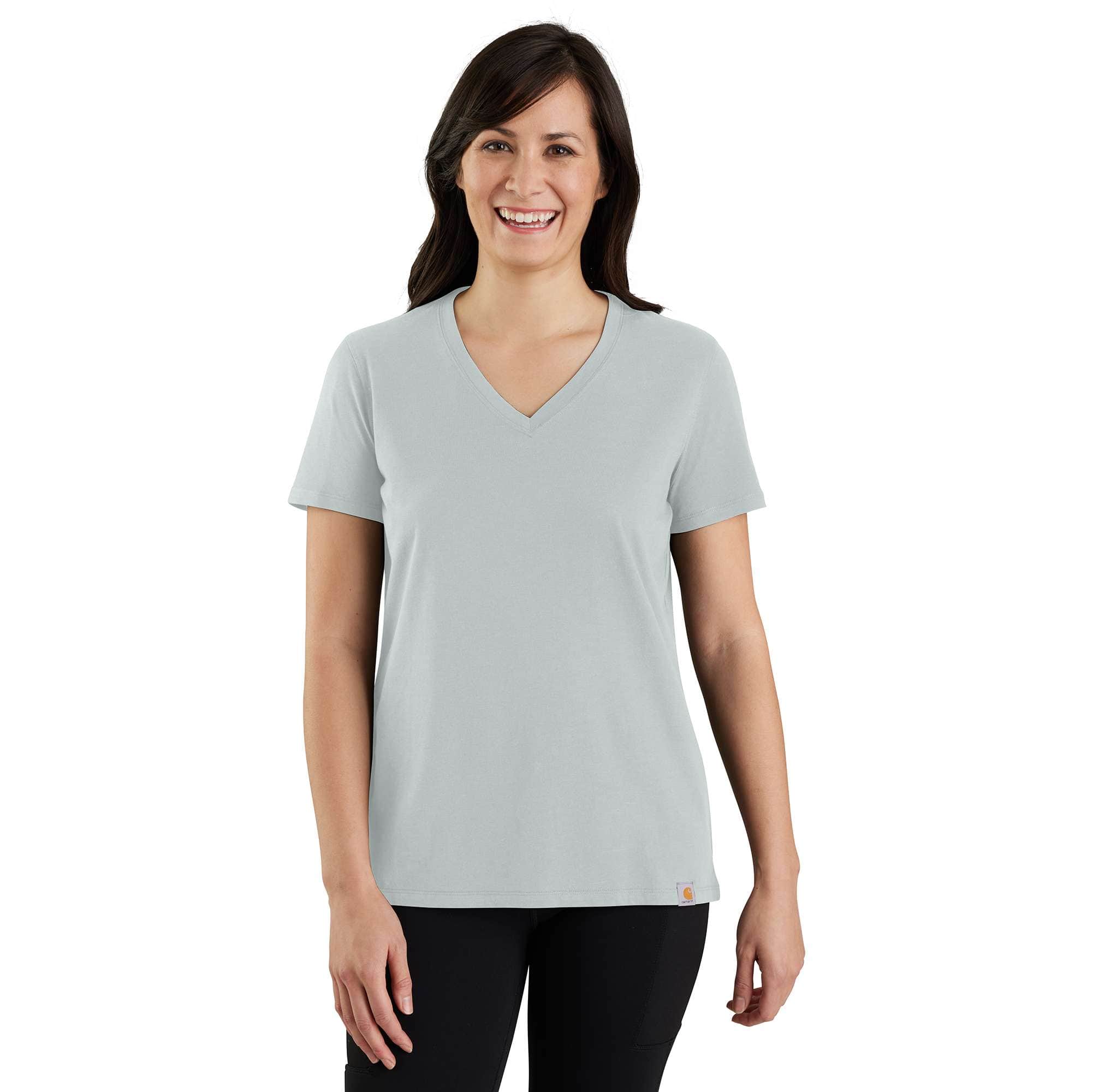 Women's tencel relaxed fit lightweight breathable v-neck t-shirt