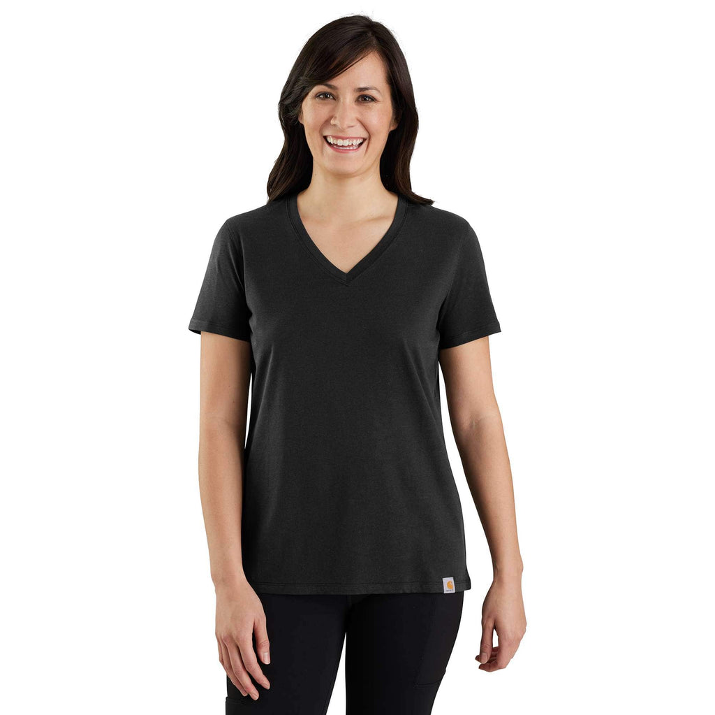 Women's tencel relaxed fit lightweight breathable v-neck t-shirt