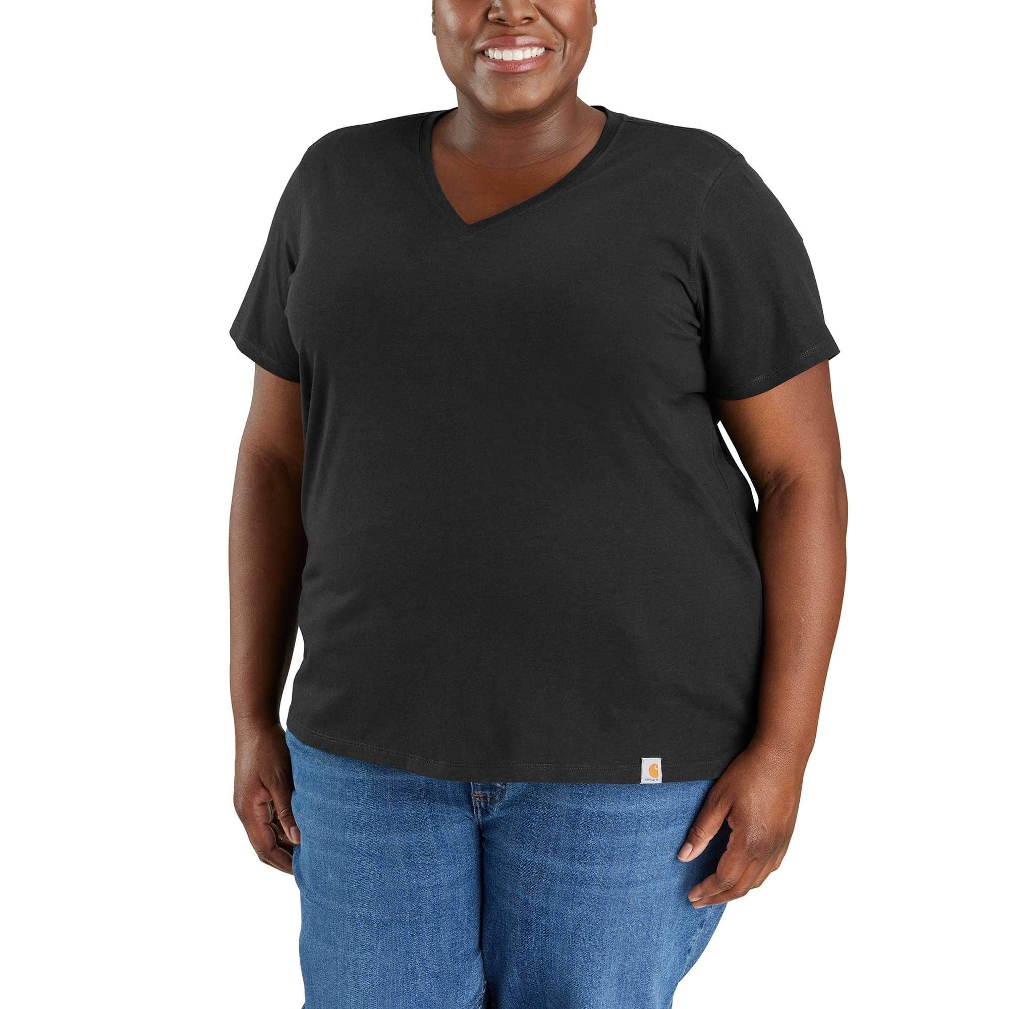 Women's tencel relaxed fit lightweight breathable v-neck t-shirt