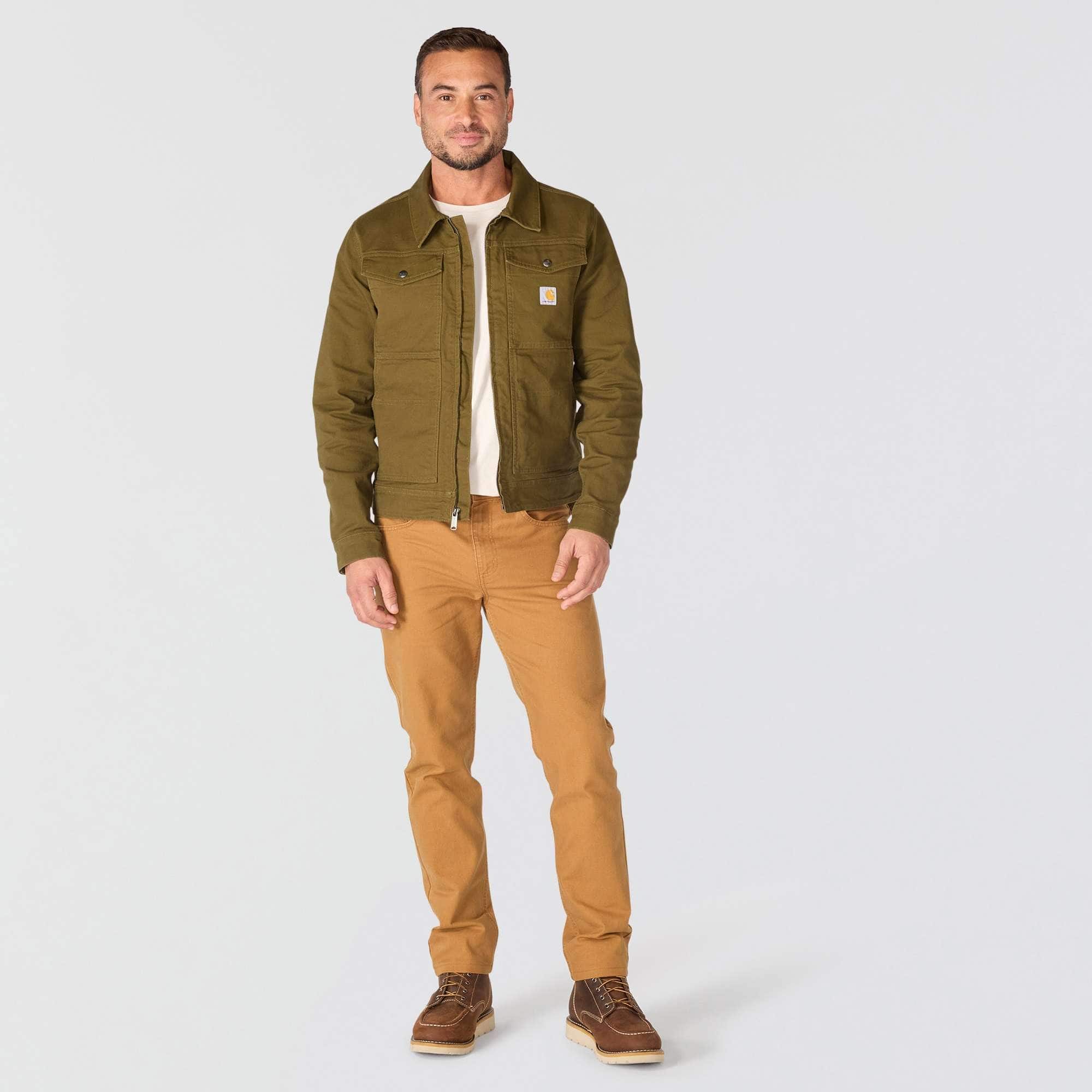 Men's rugged flex relaxed fit canvas duck berwick jacket