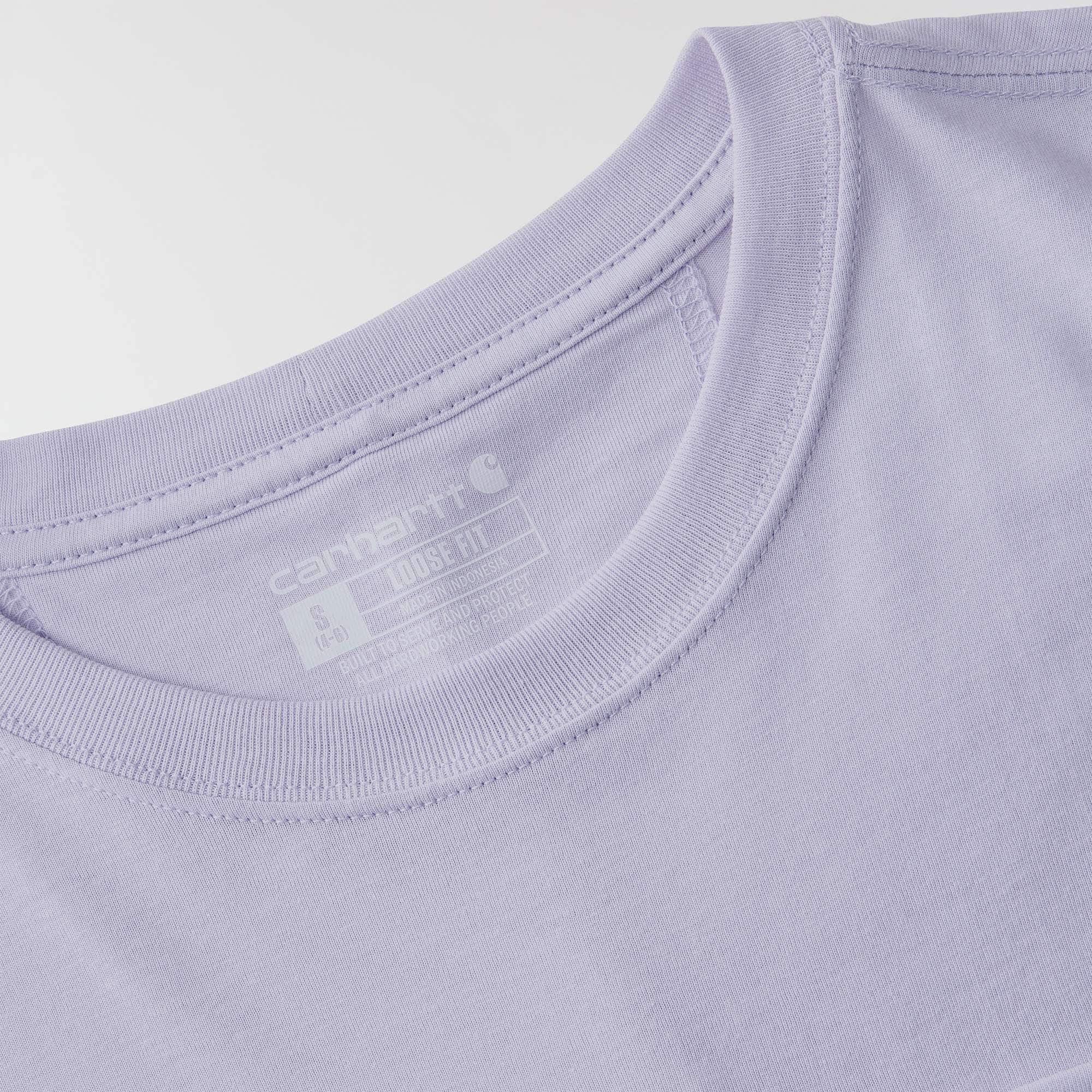 Women's tencel loose fit long sleeve crewneck pocket t-shirt