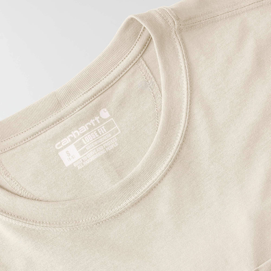 Women's tencel loose fit lightweight crewneck pocket t-shirt
