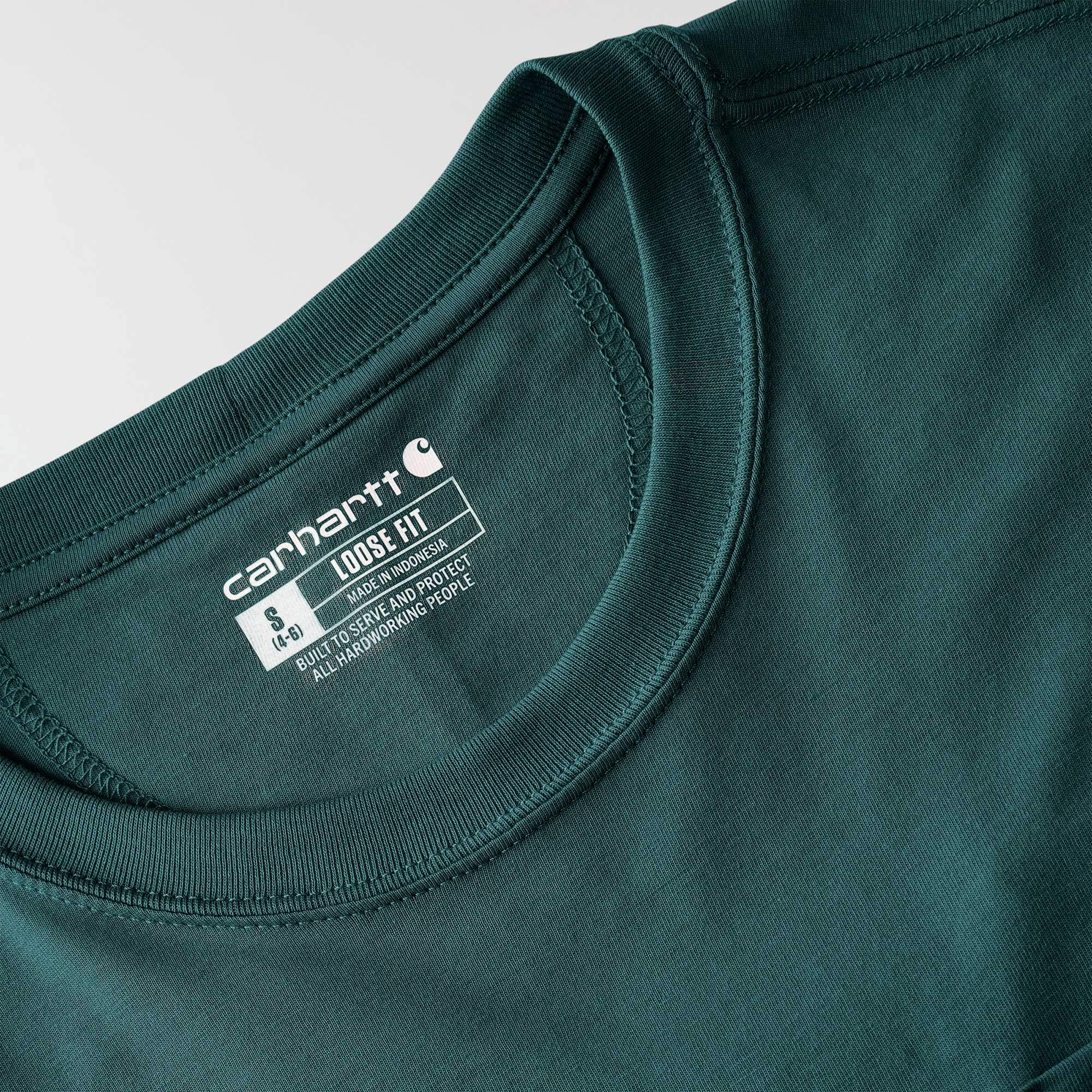 Women's tencel loose fit lightweight crewneck pocket t-shirt
