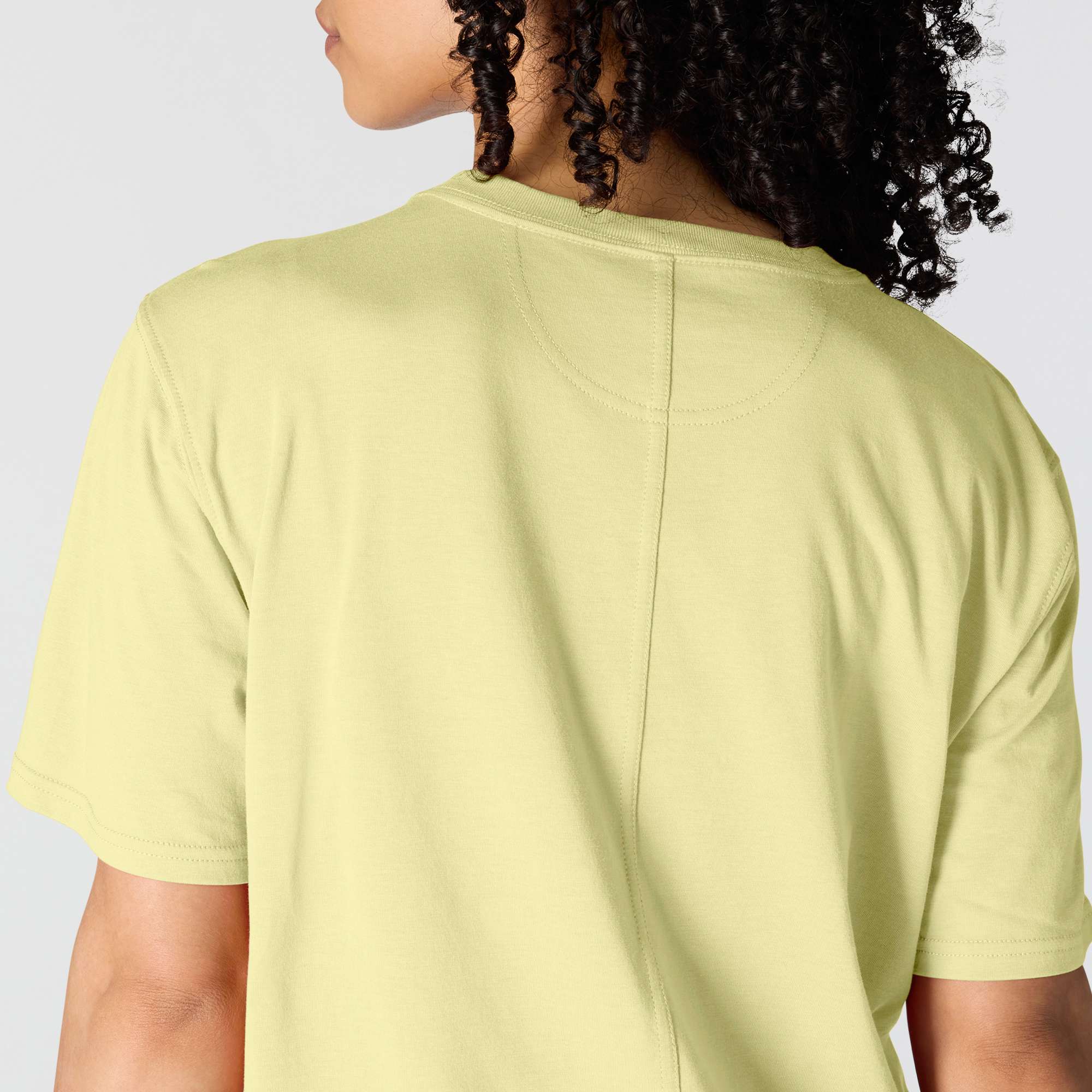 Women's tencel loose fit lightweight crewneck pocket t-shirt