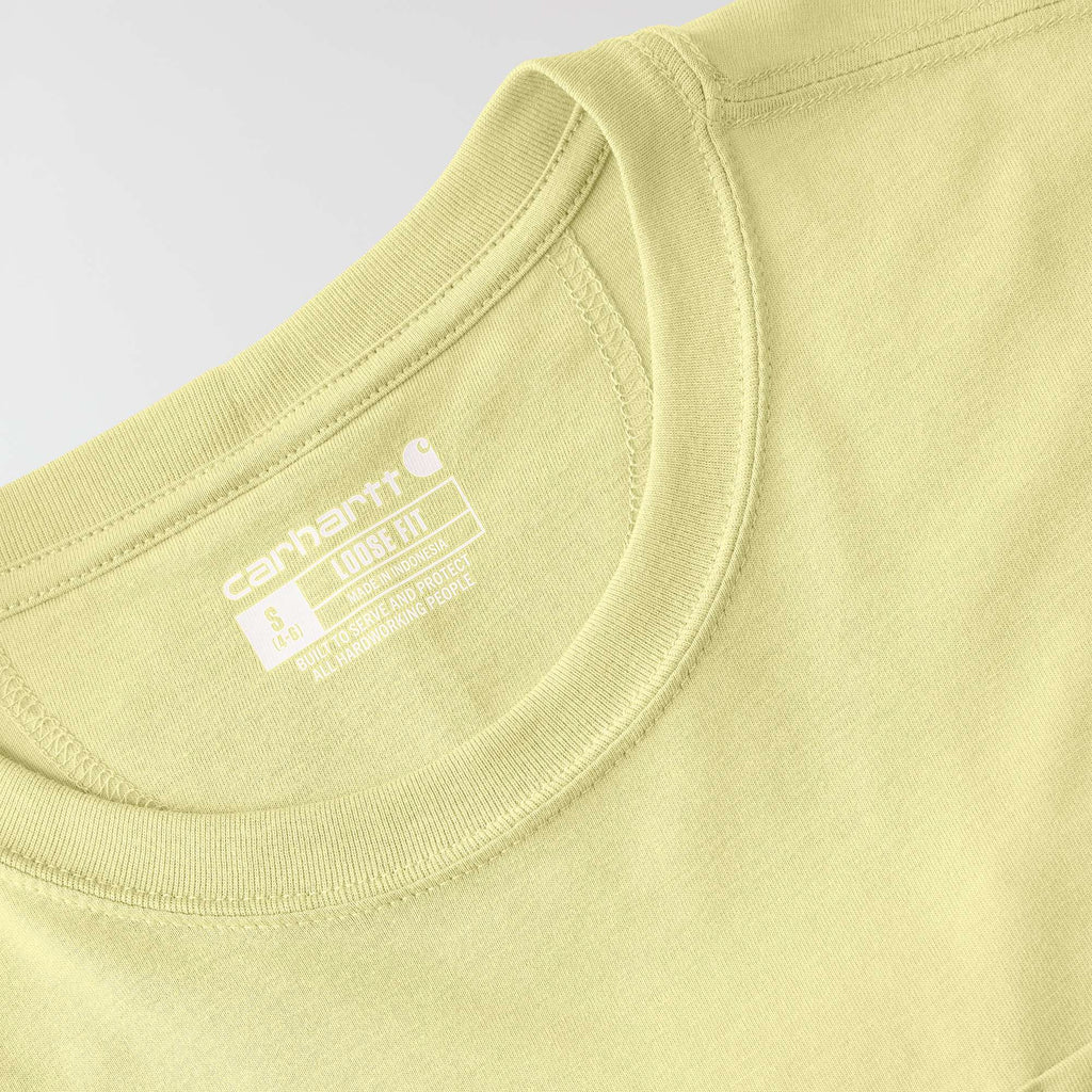 Women's tencel loose fit lightweight crewneck pocket t-shirt