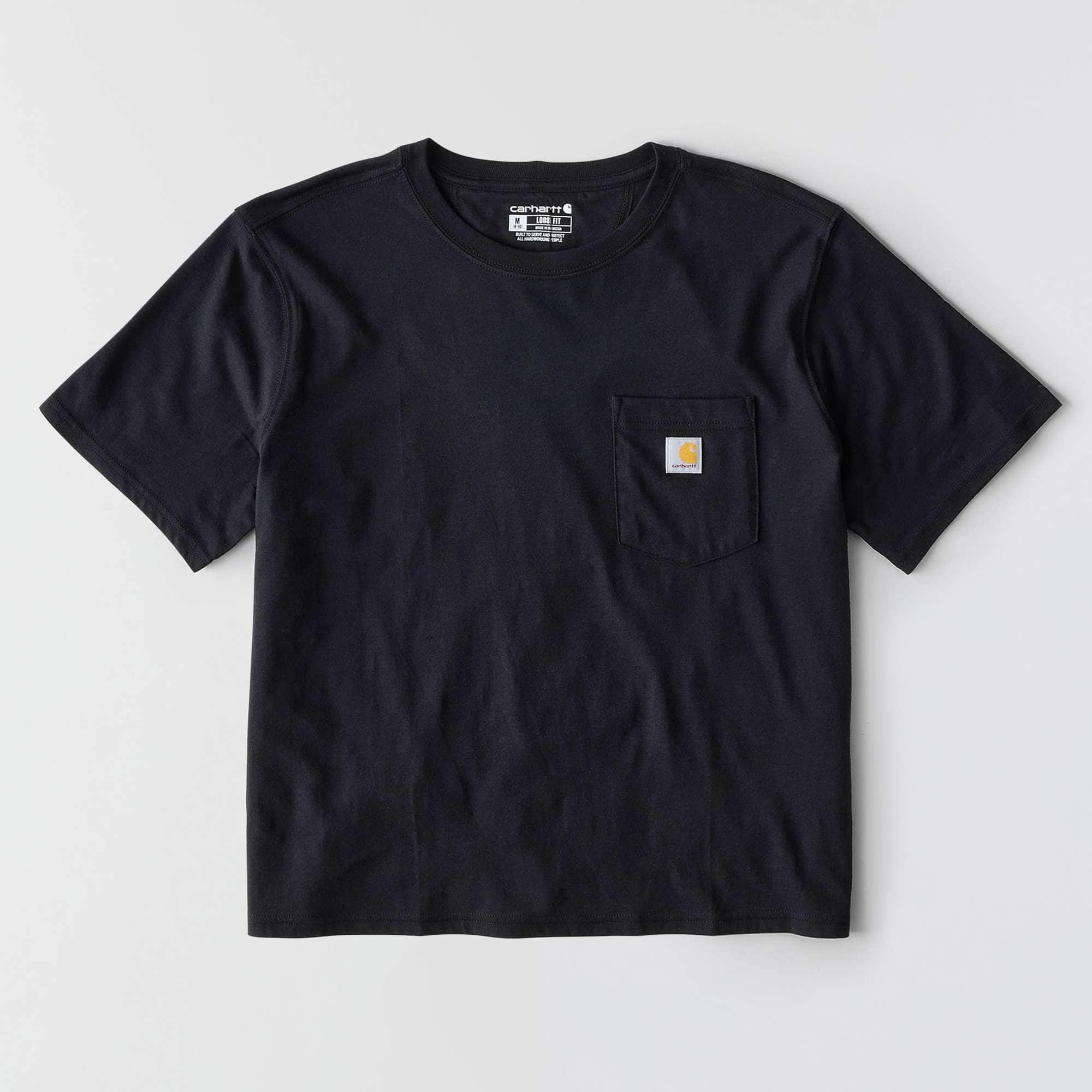 Women's tencel loose fit lightweight crewneck pocket t-shirt