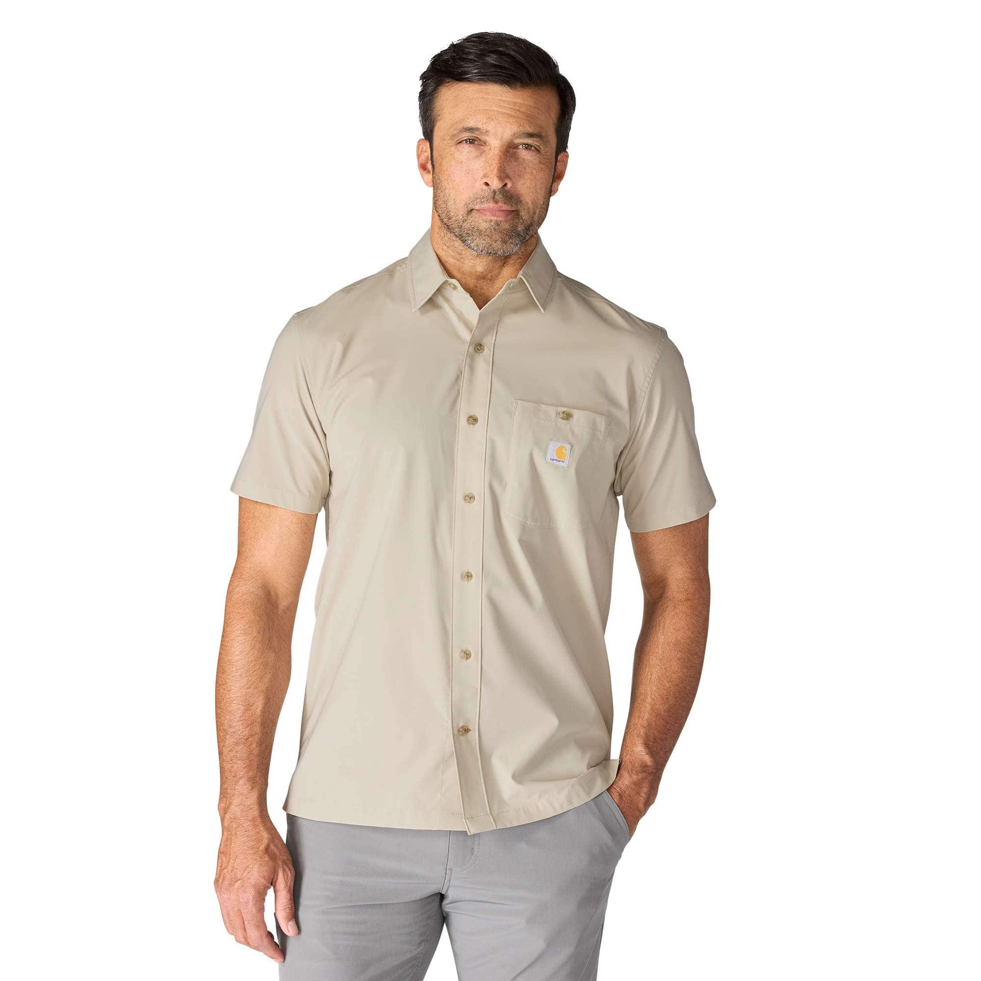 Men's force sun defender™ woven relaxed fit short sleeve shirt - sun protection shirts