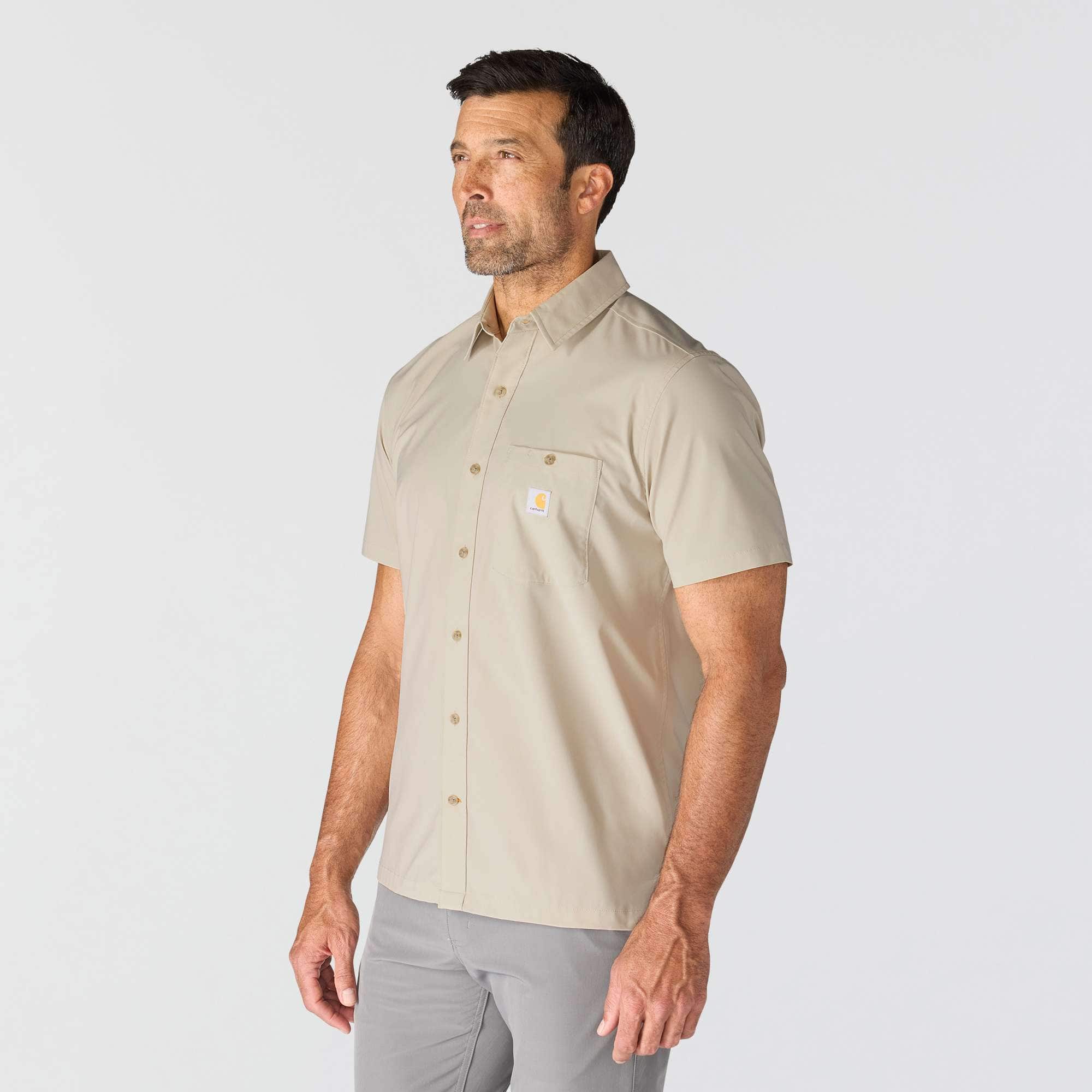 Men's force sun defender™ woven relaxed fit short sleeve shirt - sun protection shirts