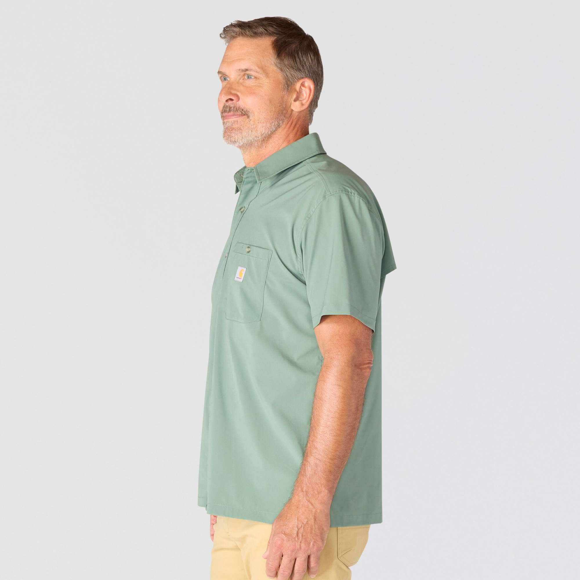 Men's force sun defender™ woven relaxed fit short sleeve shirt - sun protection shirts
