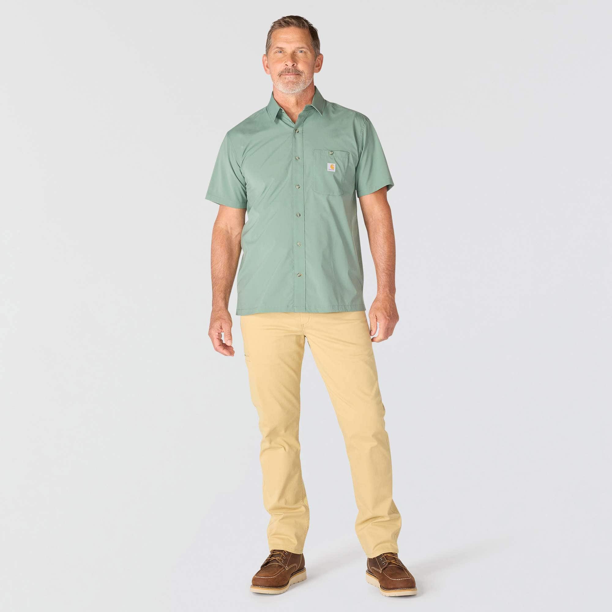 Men's force sun defender™ woven relaxed fit short sleeve shirt - sun protection shirts
