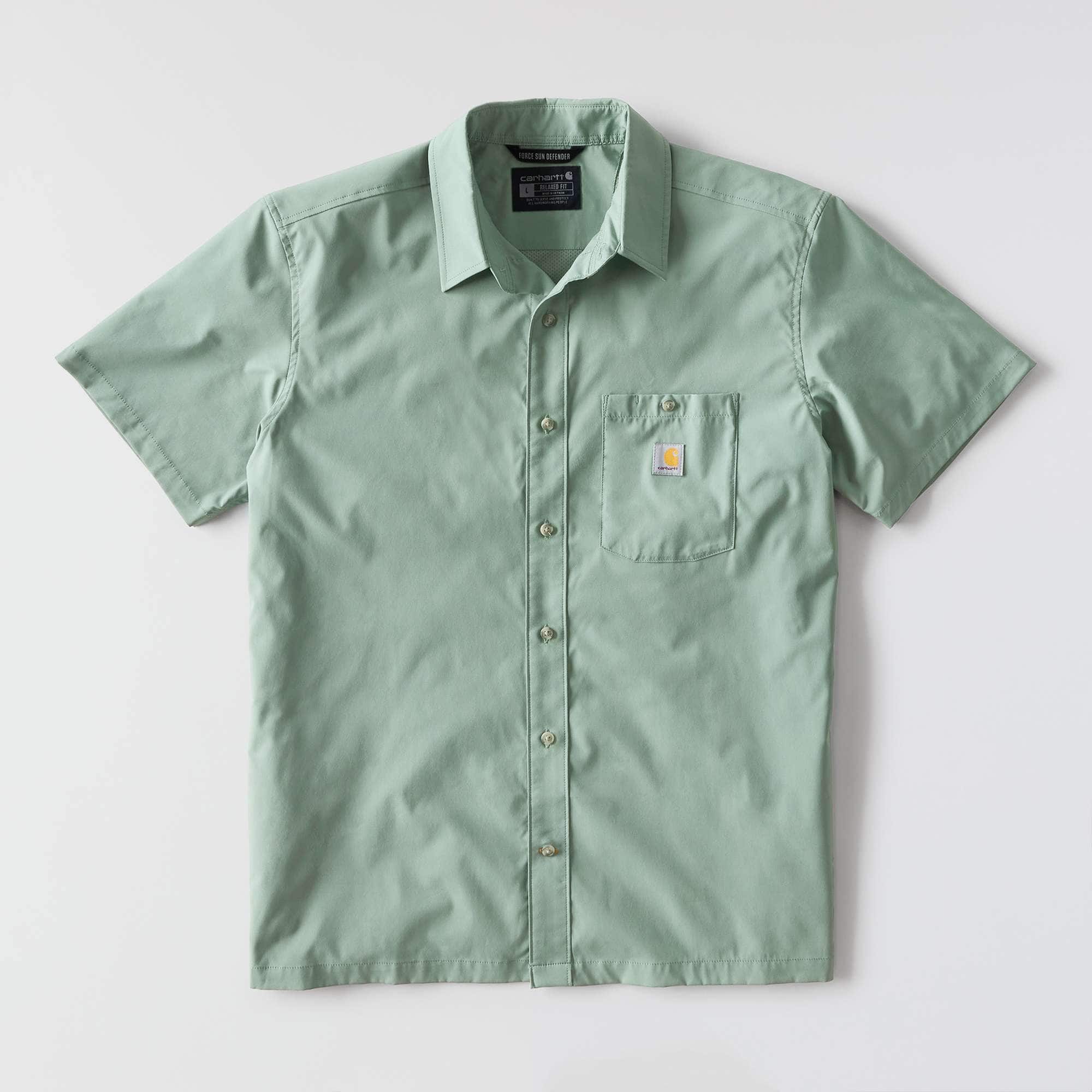 Men's force sun defender™ woven relaxed fit short sleeve shirt - sun protection shirts