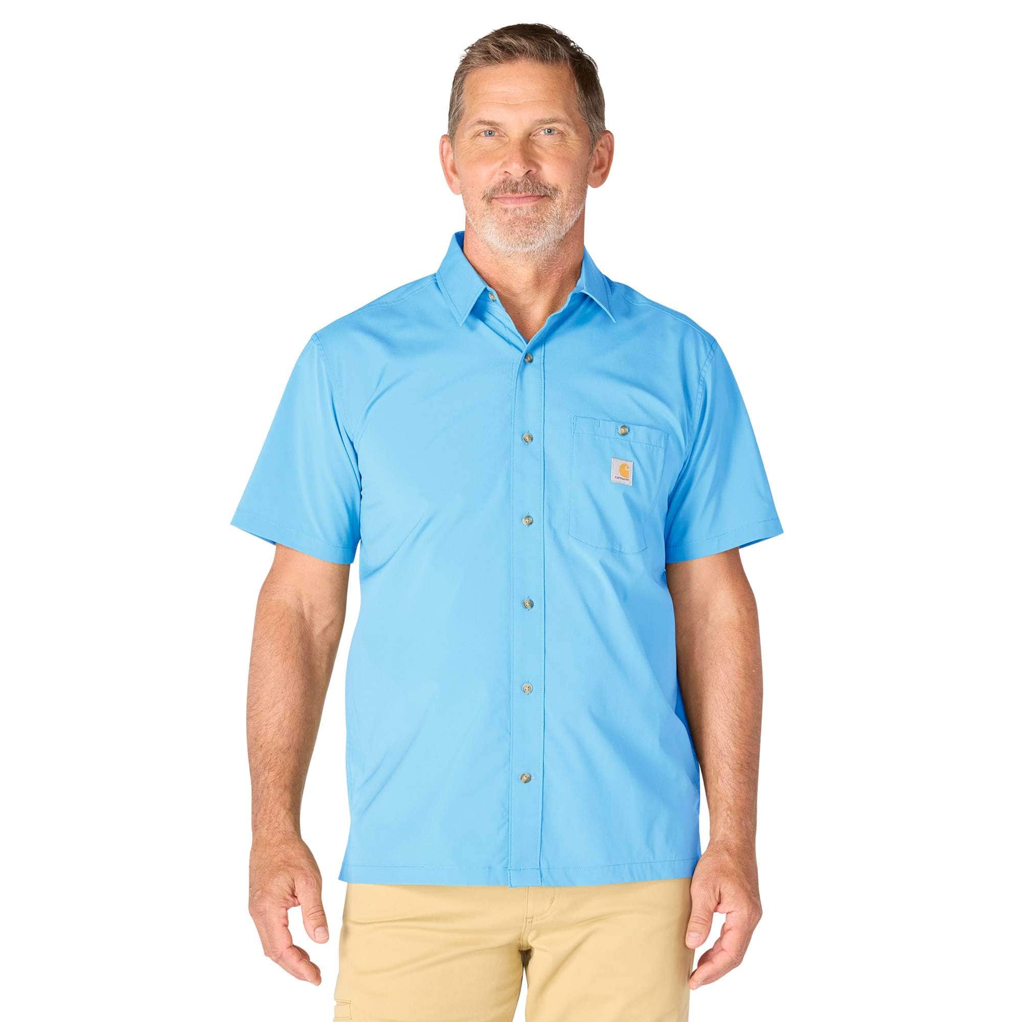 Men's force sun defender™ woven relaxed fit short sleeve shirt - sun protection shirts