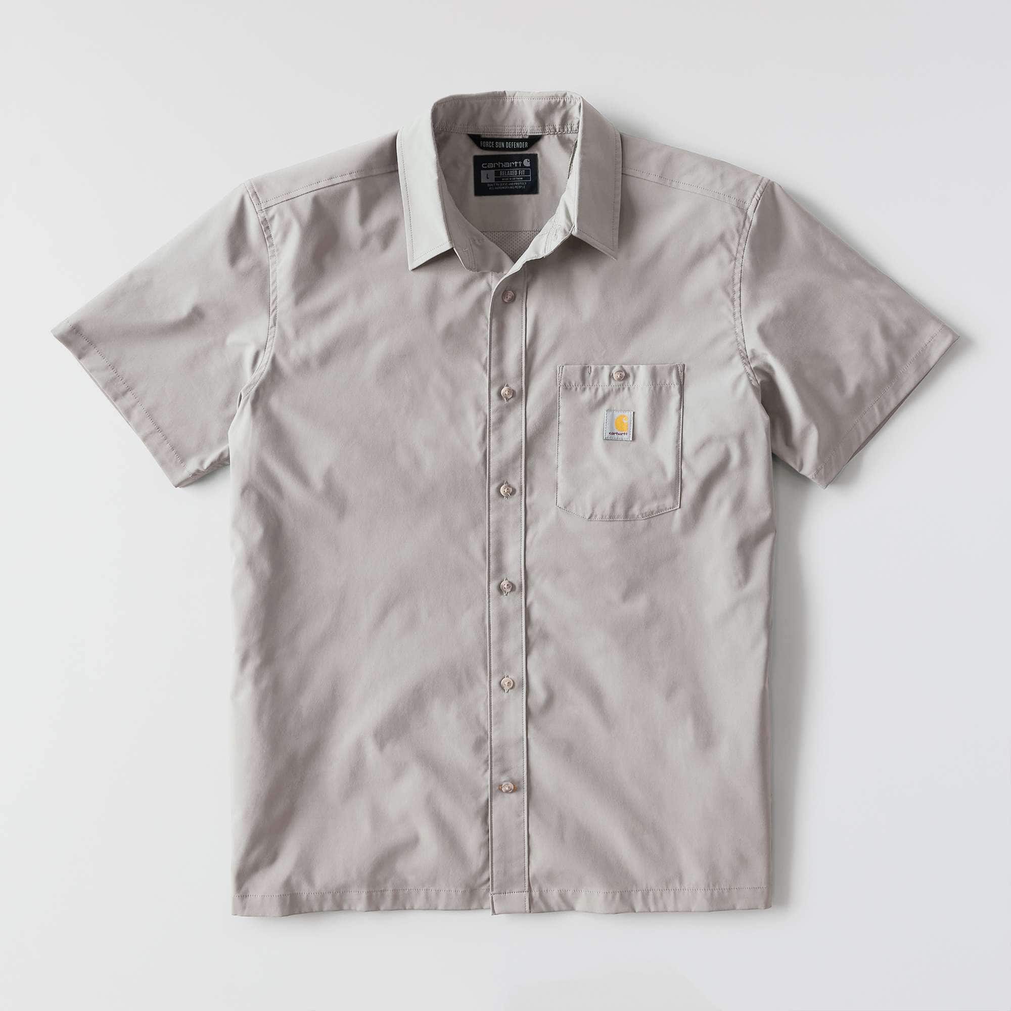 Men's force sun defender™ woven relaxed fit short sleeve shirt - sun protection shirts