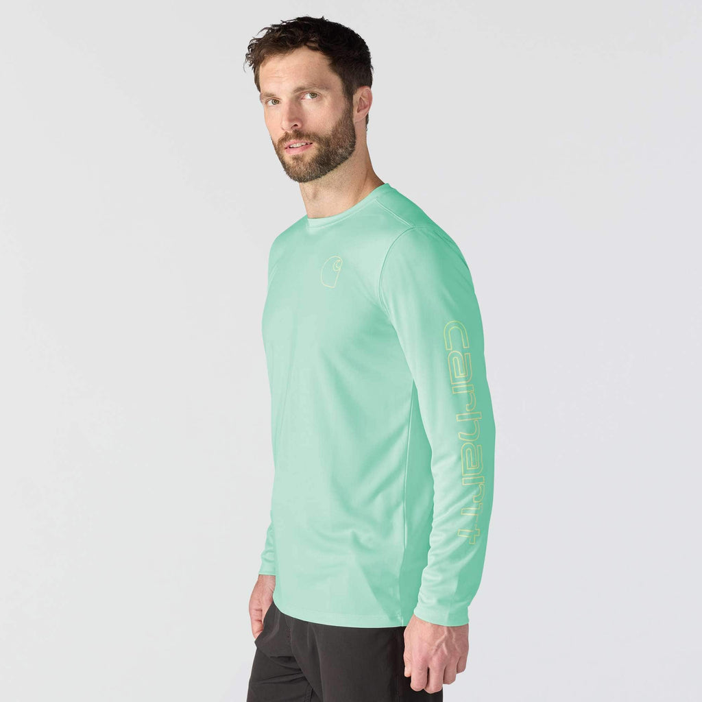 Men's force sun defender upf 50+ lightweight long sleeve moisture wicking t-shirt - sun protection shirts