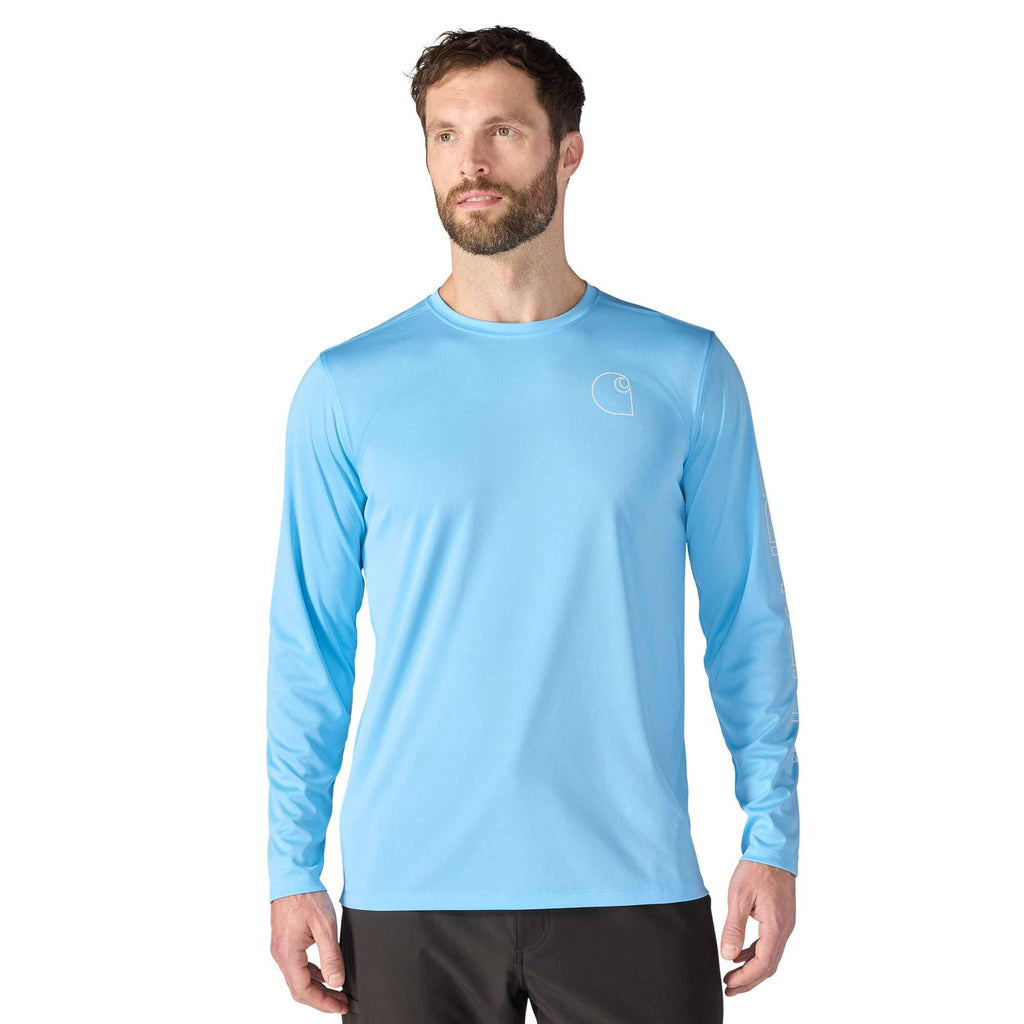 Men's force sun defender upf 50+ lightweight long sleeve moisture wicking t-shirt - sun protection shirts