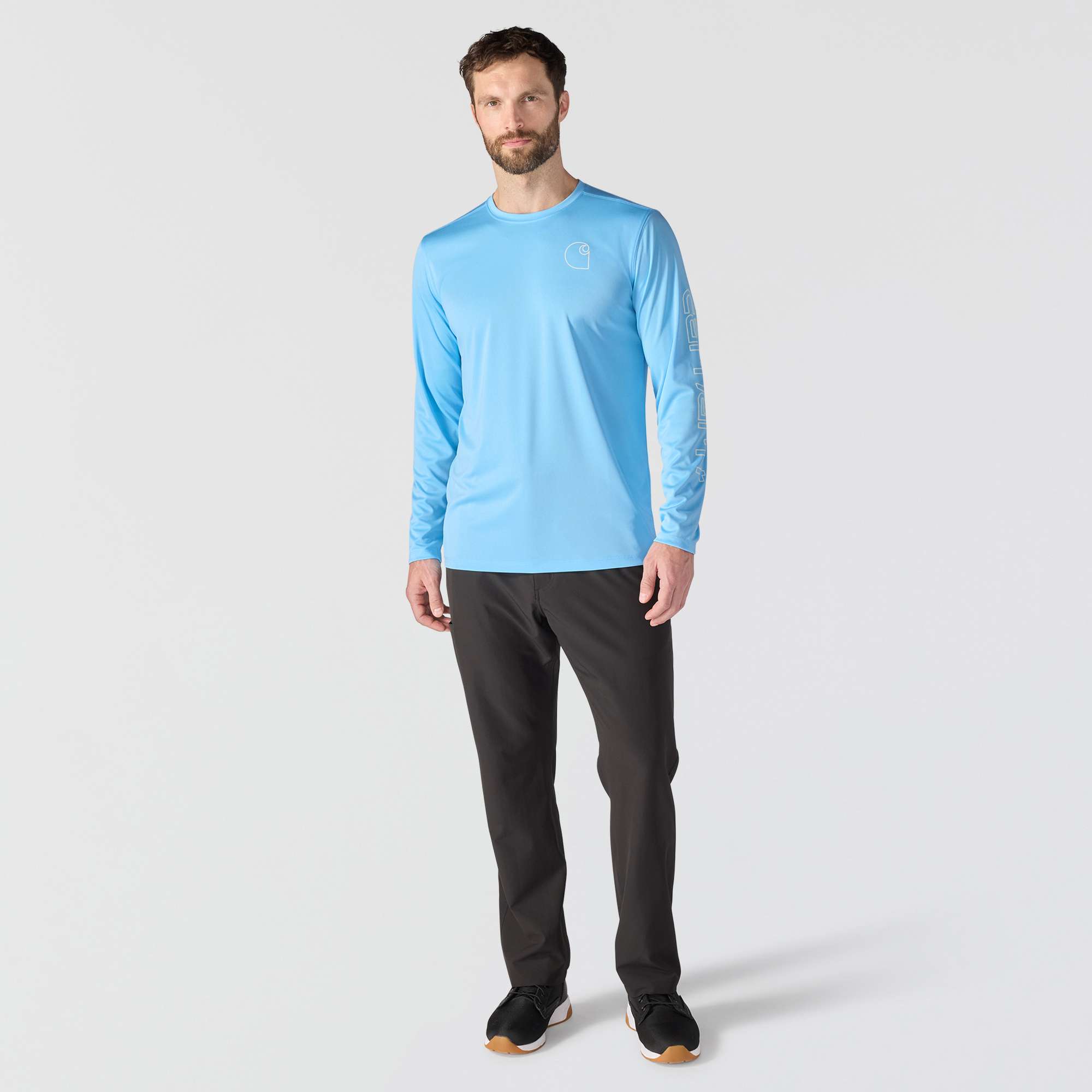 Men's force sun defender upf 50+ lightweight long sleeve moisture wicking t-shirt - sun protection shirts