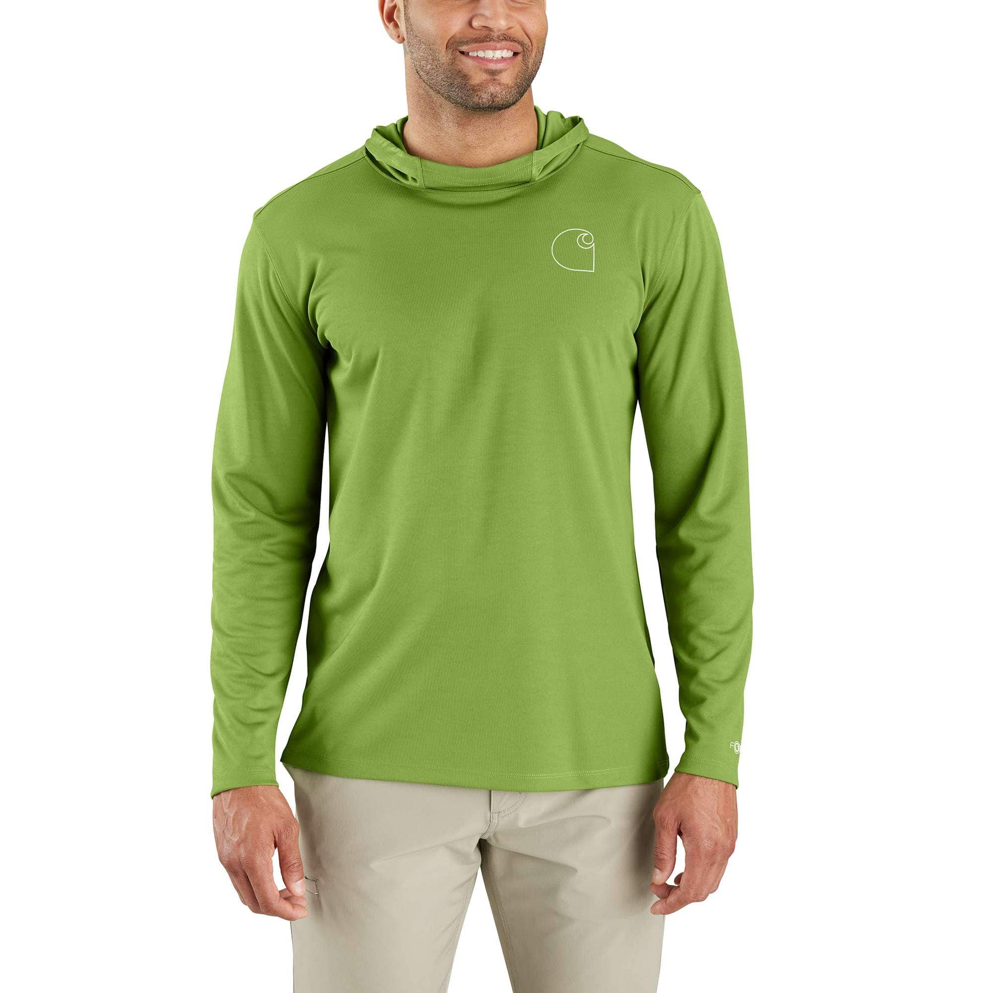 Men's force sun defender upf 50+ lightweight long sleeve moisture wicking hoodie - sun protection hoodies