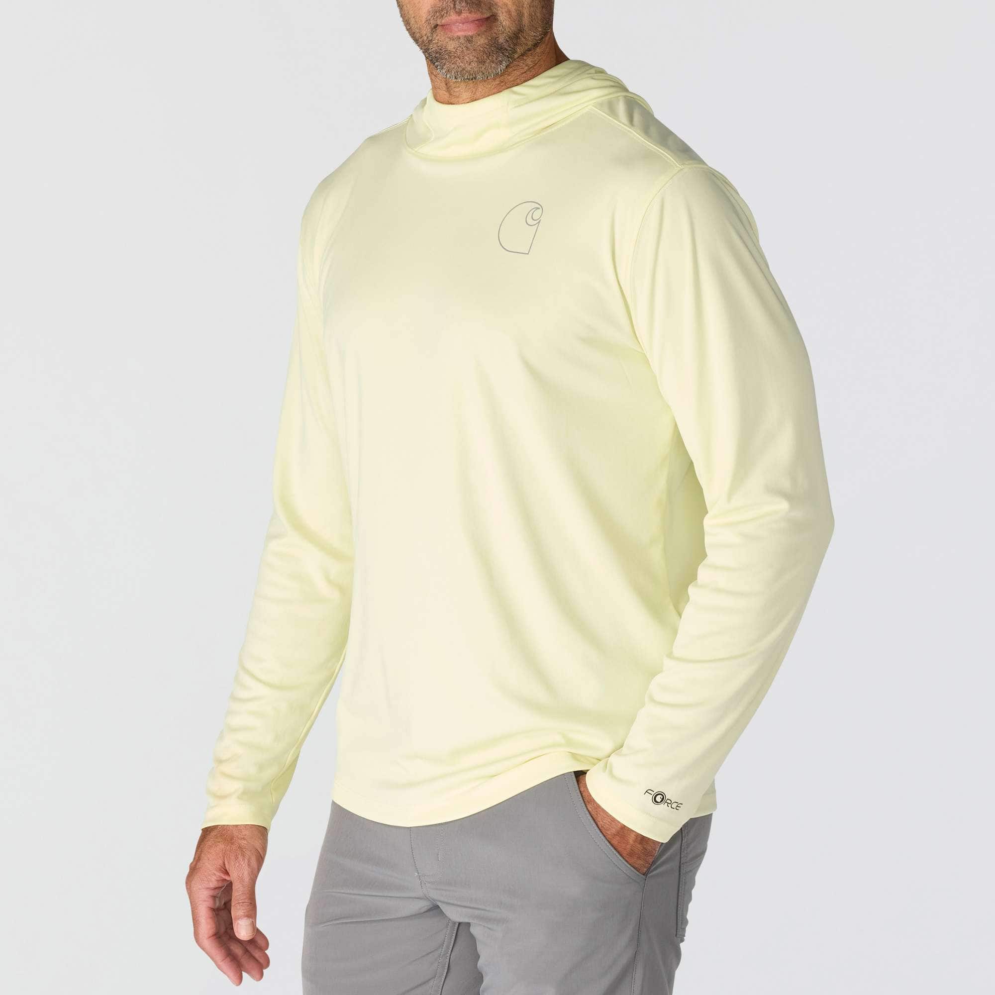 Men's force sun defender upf 50+ lightweight long sleeve moisture wicking hoodie - sun protection hoodies