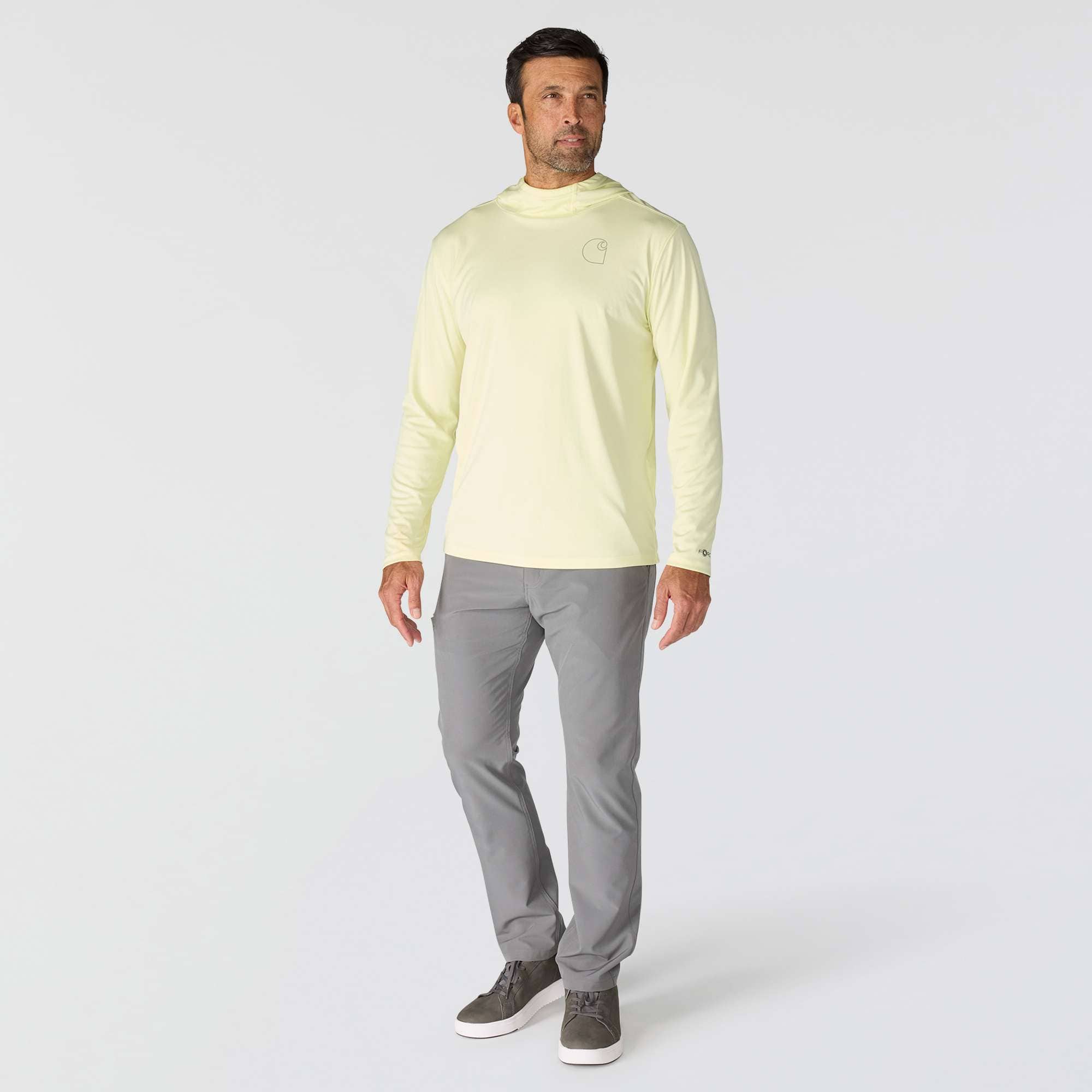 Men's force sun defender upf 50+ lightweight long sleeve moisture wicking hoodie - sun protection hoodies