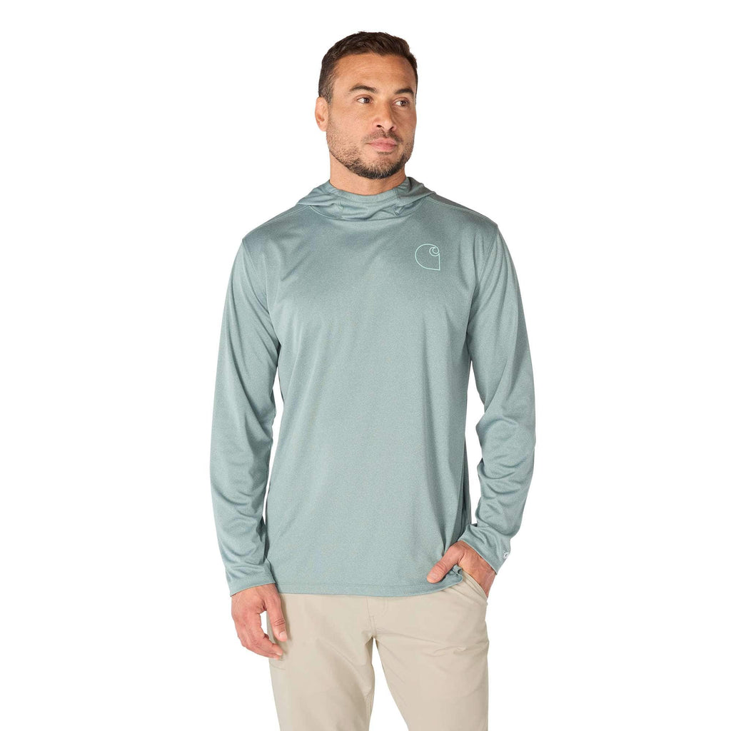 Men's force sun defender upf 50+ lightweight long sleeve moisture wicking hoodie - sun protection hoodies