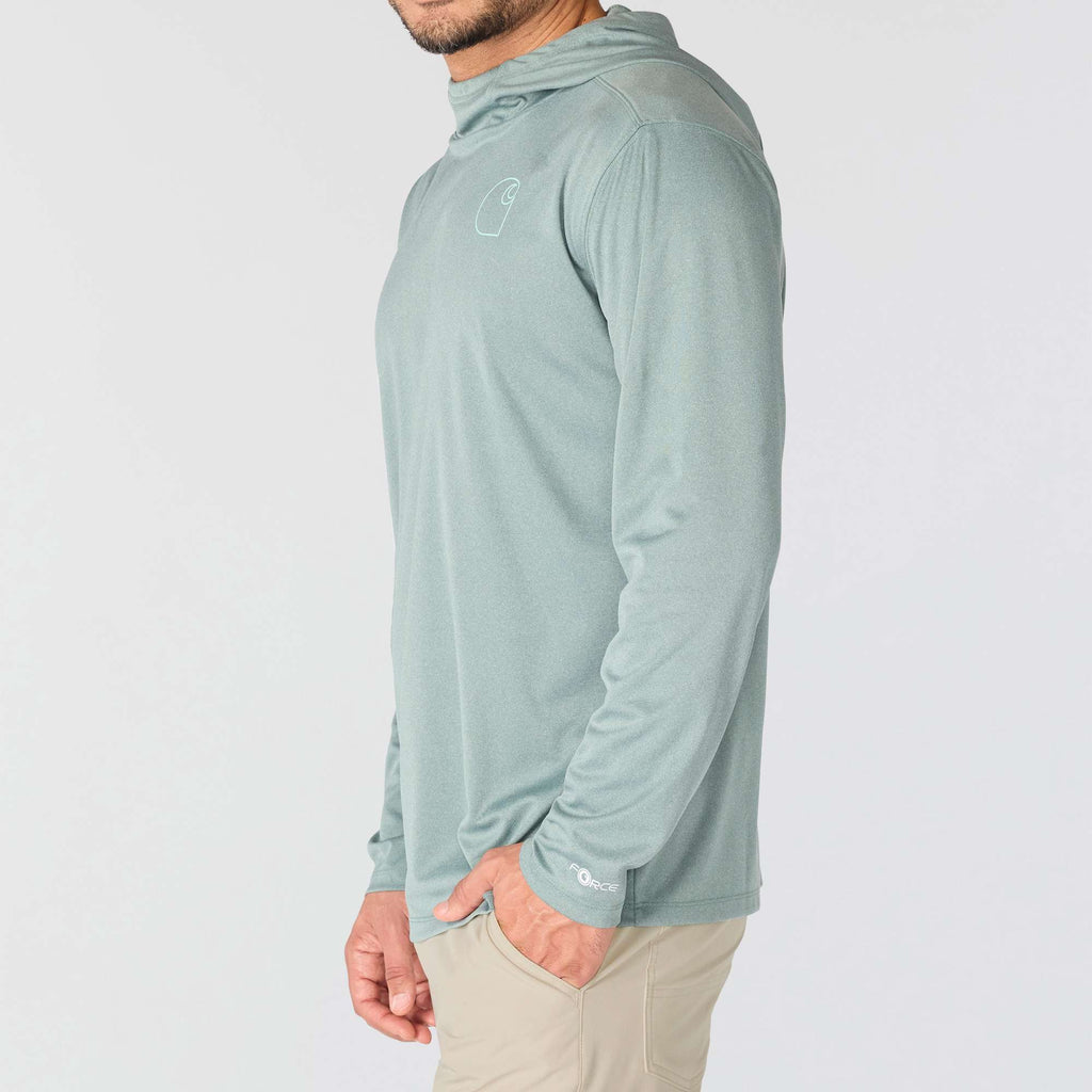 Men's force sun defender upf 50+ lightweight long sleeve moisture wicking hoodie - sun protection hoodies