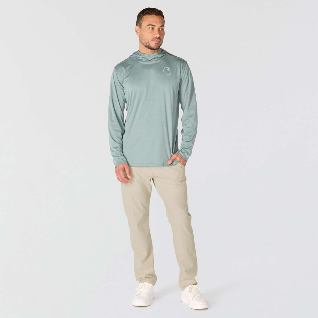 Men's force sun defender upf 50+ lightweight long sleeve moisture wicking hoodie - sun protection hoodies