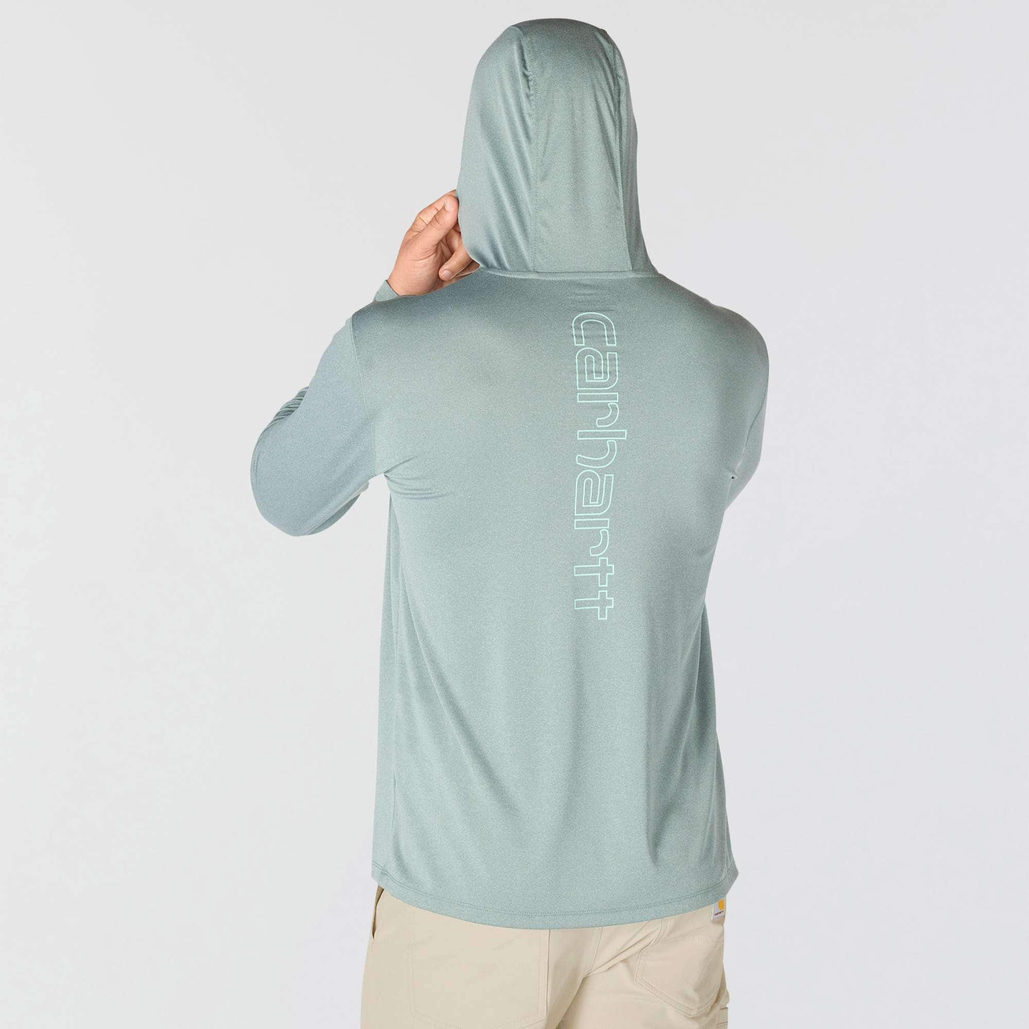 Men's force sun defender upf 50+ lightweight long sleeve moisture wicking hoodie - sun protection hoodies