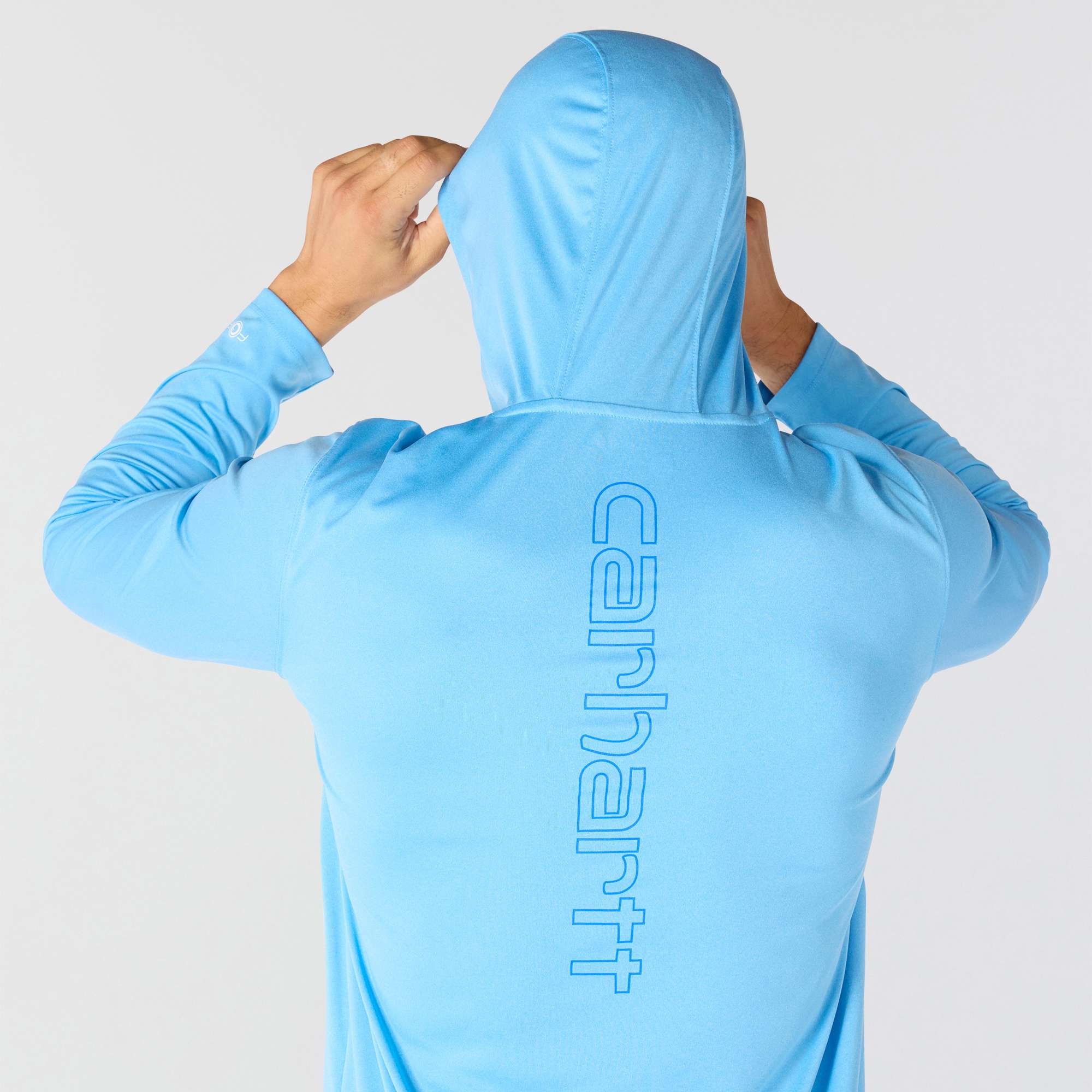 Men's force sun defender upf 50+ lightweight long sleeve moisture wicking hoodie - sun protection hoodies
